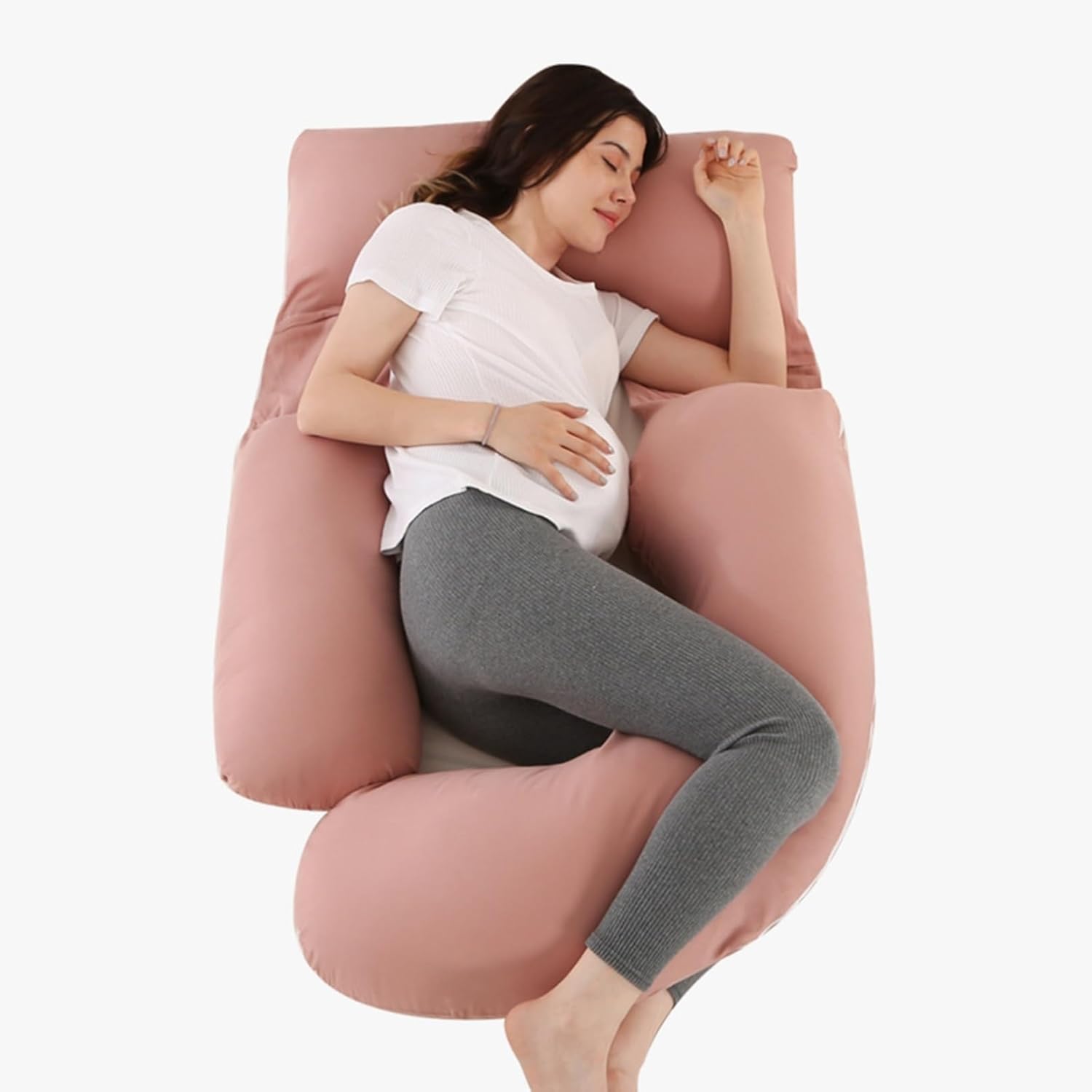 抱き枕 G型 マタニティ クッション 妊婦 授乳クッション 大きい枕 100%棉 腰・腹部をサポート 横向き寝 高反発 妊娠 寝返り防止 うつぶせ枕 肘置き 足置き 通気性 添い寝枕 安眠 ストレス解