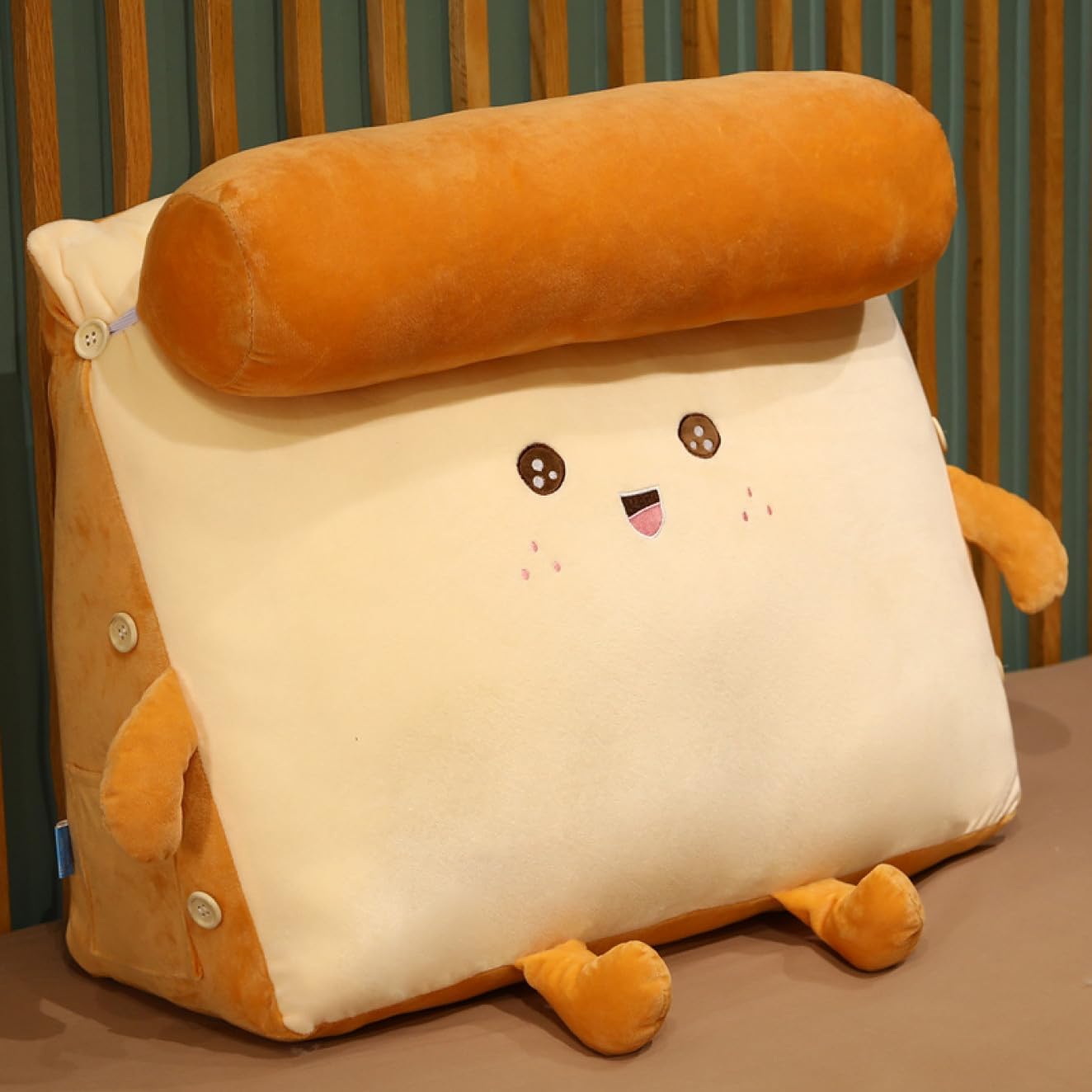 背もたれ クッション 枕付き かわいい 多機能クッション 低反発 50*50*25cm レストクッション カラー4 腰楽クッション ソファクッション ベッド背もたれ 椅子クッション ランバーサポート|Funny Life 店