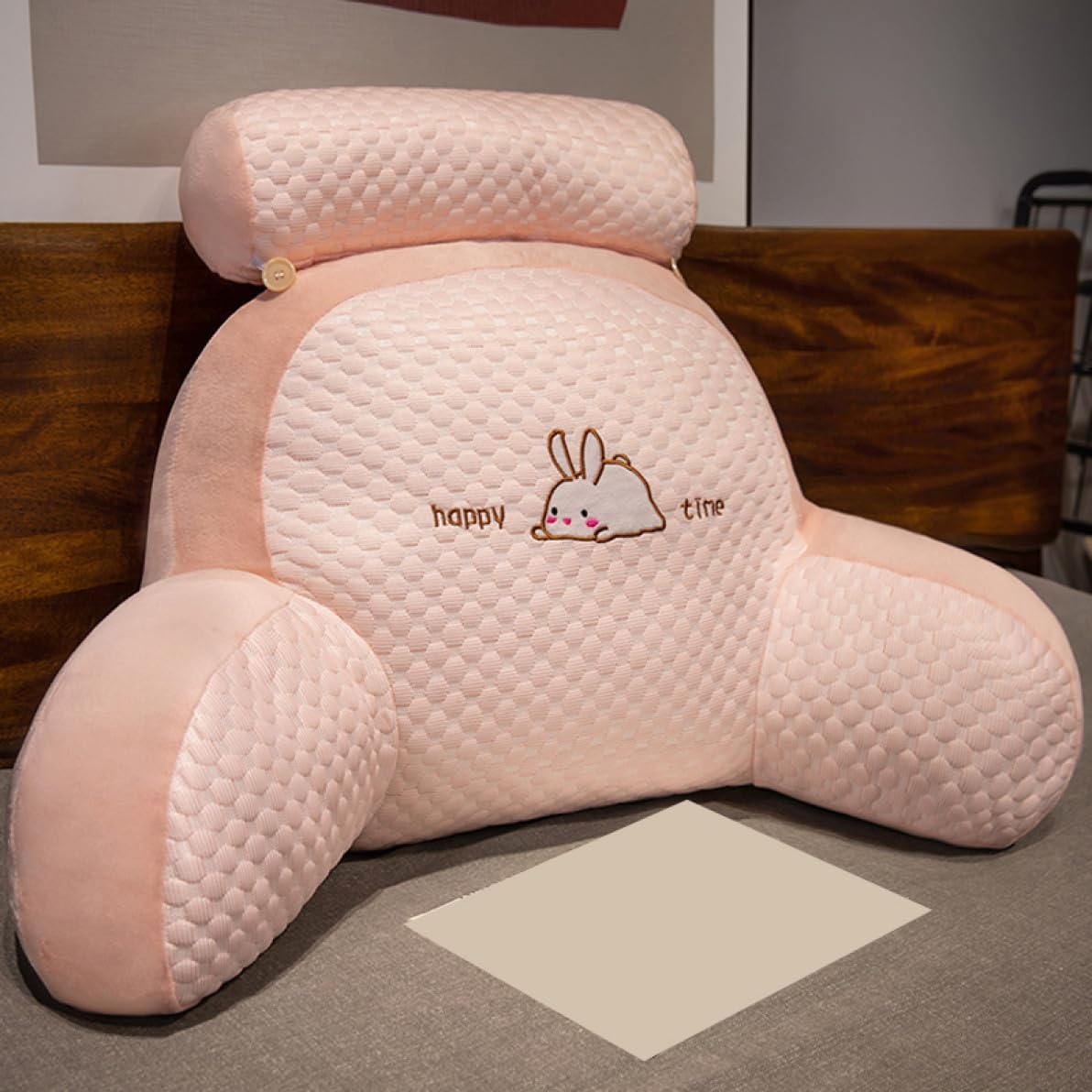 レストクッション ベッド 腰当てクッション 70*50cm やわらかい 涼感 背もたれ クッション ごろ寝 洗える 腰用クッション ヘッドクッション インテリア ソファー ソファークッション 枕付き