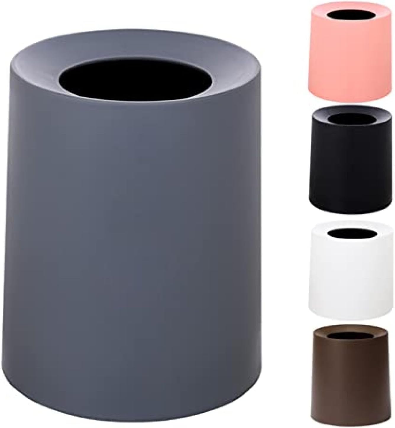ゴミ箱 ゴミ袋が見えない 丸型 ビニール袋隠す 8L/12L シンプル リビング キッチン 洗面所 オフィス ごみ箱 ごみばこ フタなし ルクレール 2重構造 ブルー