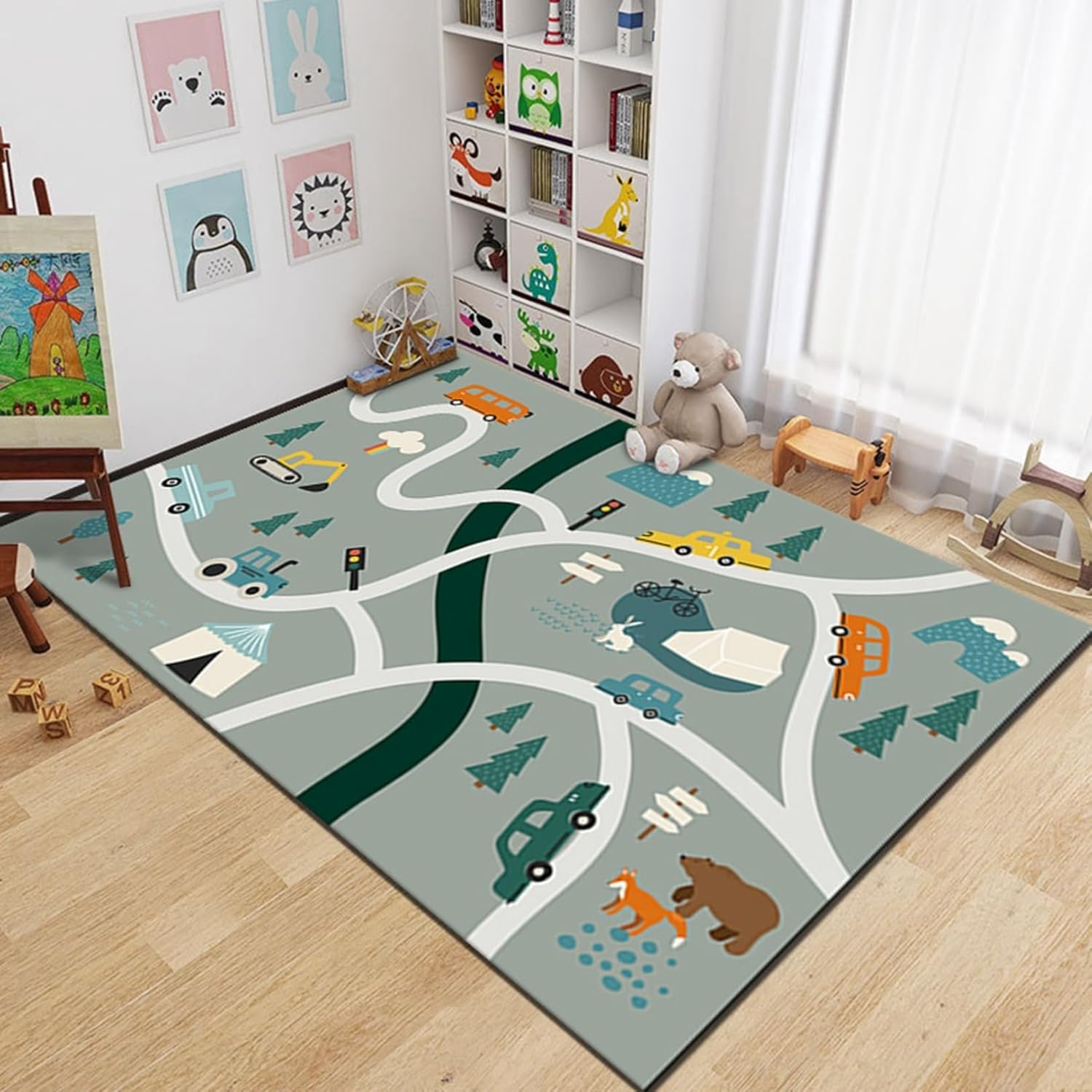 ラグ リビングマット 60x90cm 丸洗い 抗菌防臭 交通 面白い 薄い オールシーズン 折り畳み 長方形 冷房対策 すべり止め ズレない 汚れにくい 触さよい ケガ防止 インテリア ホール 子供部