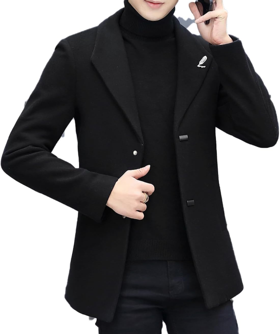 チェスターコート メンズ ロングコート ジャケット ロング丈 コート 暖かい ロング ジャケット スリム 無地 暖かい 防寒 ビジネス 紳士服 ビジネス メルトン ジャケット ロング丈 アウター 冬服