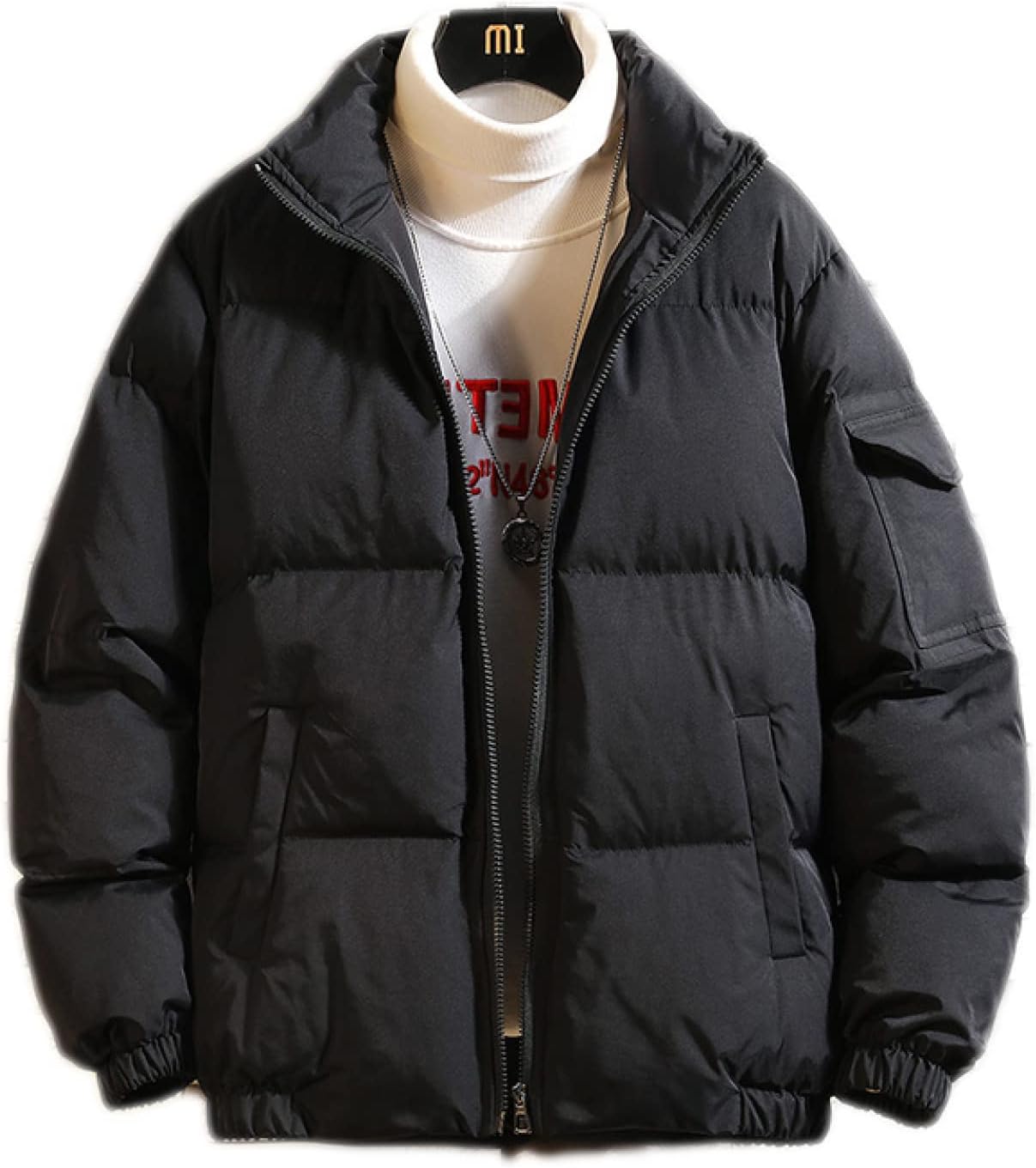 中綿ジャケット ダウンジャケット ダウンコート アウター 服 外套 ジャンパー 厚手 ボリューム 撥水 防風 保温 防寒 動きやすい 柔らかい カジュアル ストリート 立ち襟 冬物 冬服 オシャレ 男