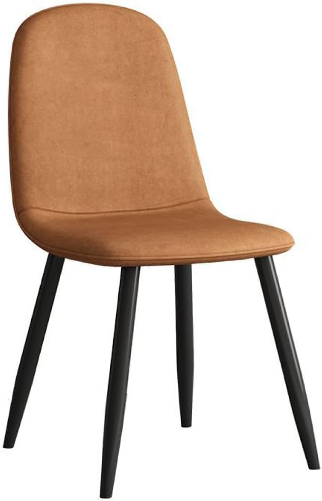 ダイニングチェア 1脚 45*85cm PUレザー なめらかな曲線 座り心地 オシャレ ダイニングチェア スチール脚 北欧 頑丈 メイクアップチェア モカ01 リビングチェア おしゃれイス 食卓椅子
