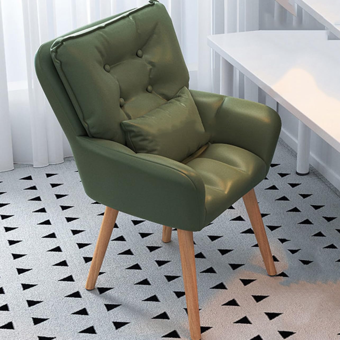 事務机女性議長 今めかしい 腰かけ 御機嫌うしろ側 昼御飯女性議長 肘付き添い人 伸び伸びする 執務室女性議長 2pcs マイコン女性議長 緑であること2 室内装飾 イス 腰かけ 北欧 疲れない 疲れにくい 美容室 ドレッ