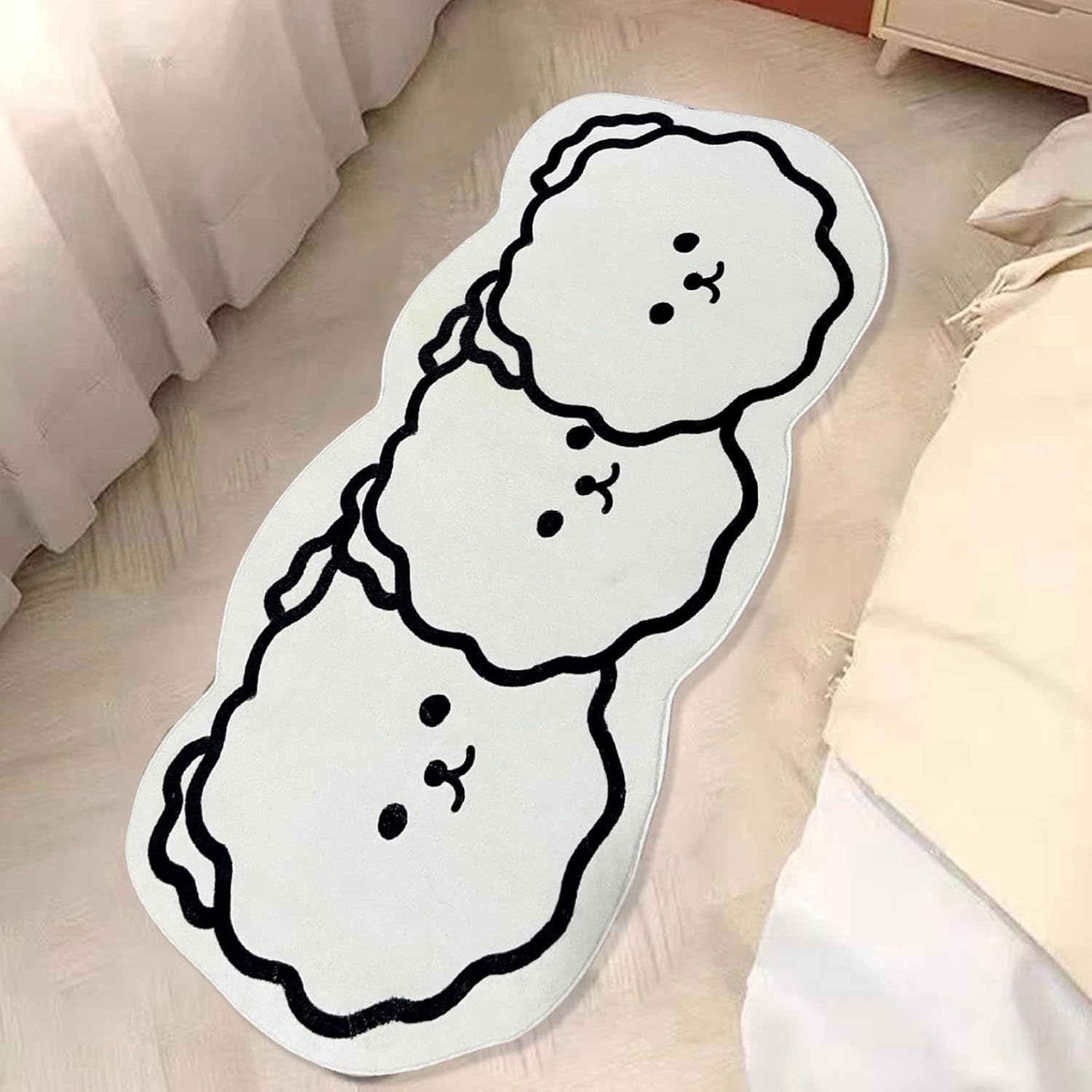 引っ敷き 洗える 引っ敷き 60x140糎 ポンチ絵 愛くるしげ キッズルーム ベッドサイドマット 上滑り打ち切り付 ケガ押しとどめる 踏み気味合い好いたらしい 吸水 防音 耐摩耗性 不規則さ 室内装飾 室内 キッズルーム ベ
