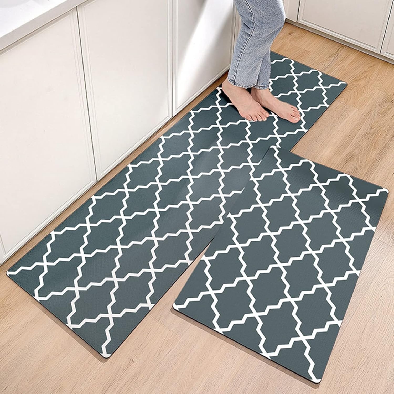 玄関マット レザー 拭ける 台所マット インテリア 北欧 長方形 45x150cm 防汚 防水 防ダニ 洗える 低反発 ずれない 滑らない 踏み心地良い オールシーズン 防音 ダイニングルーム 屋内｜Funny Life 店