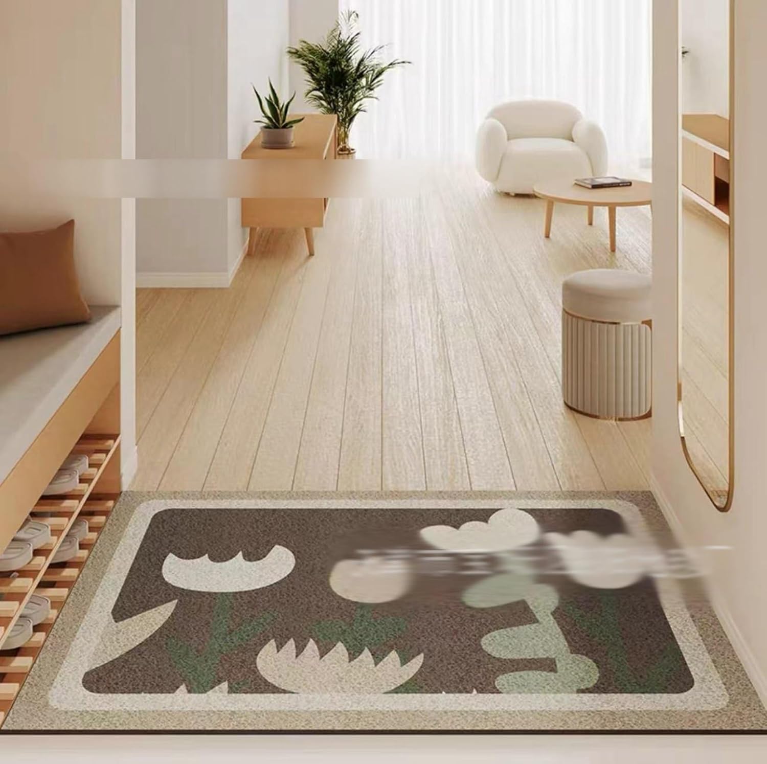 部屋の入り口つや消し 部屋の入り口つや消し 花柄 PVC 好いたらしい 40*60糎 砂落とし どろ除け 勝手もと 室内 屋外 御部屋 水洗いするえる すべり止め 耐摩耗性 吸水性好いたらしい 好いたらしい 足拭きつや消し お役目用部屋の入り口つや消し バス発着場用