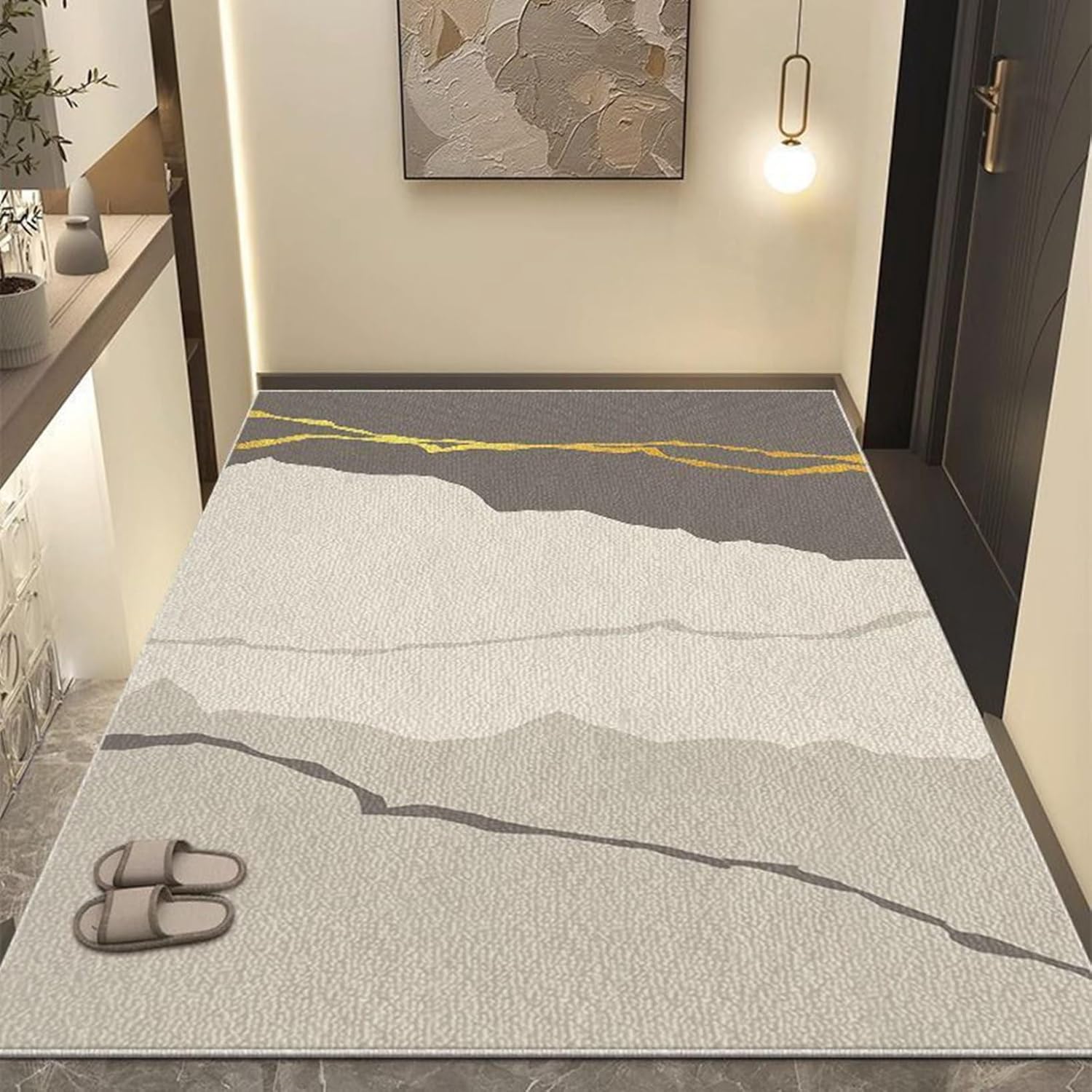 玄関マット ドアマット 泥落とし 屋内 屋外 洗面台 ホーム 洗える 滑り止め付 廊下敷き玄関マット 長持ち 速乾 雲 120*160cm ポリエステル 大判 足拭きマット 耐磨耗性 ロボット掃除機対