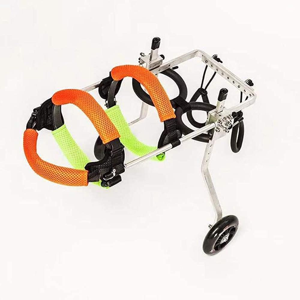 犬用ペット用車椅子、犬用車椅子、ペット用リハビリテーショントレーニングカー、調節可能なステンレススチール製カートペット/猫用犬用車椅子、障害者用後肢リハビリテーション、2輪犬用ペット