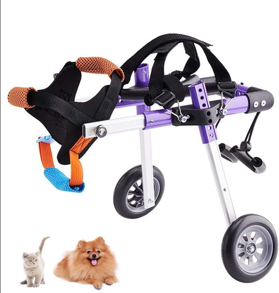 犬用ペット用車椅子、2輪犬用車椅子、調節可能ステンレススチールカート、猫用車椅子、障害のあるペット用後ろ足リハビリテーション、中型犬用犬用ペット用ベビーカー用サイズ