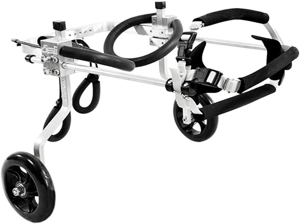 中型犬用犬用車椅子、後足障害用小型犬用車椅子、プレミアム ウォーキング ホイール 後足リハビリテーション、ヘルプ エム アップ ハーネス (サイズ: 中) (S)