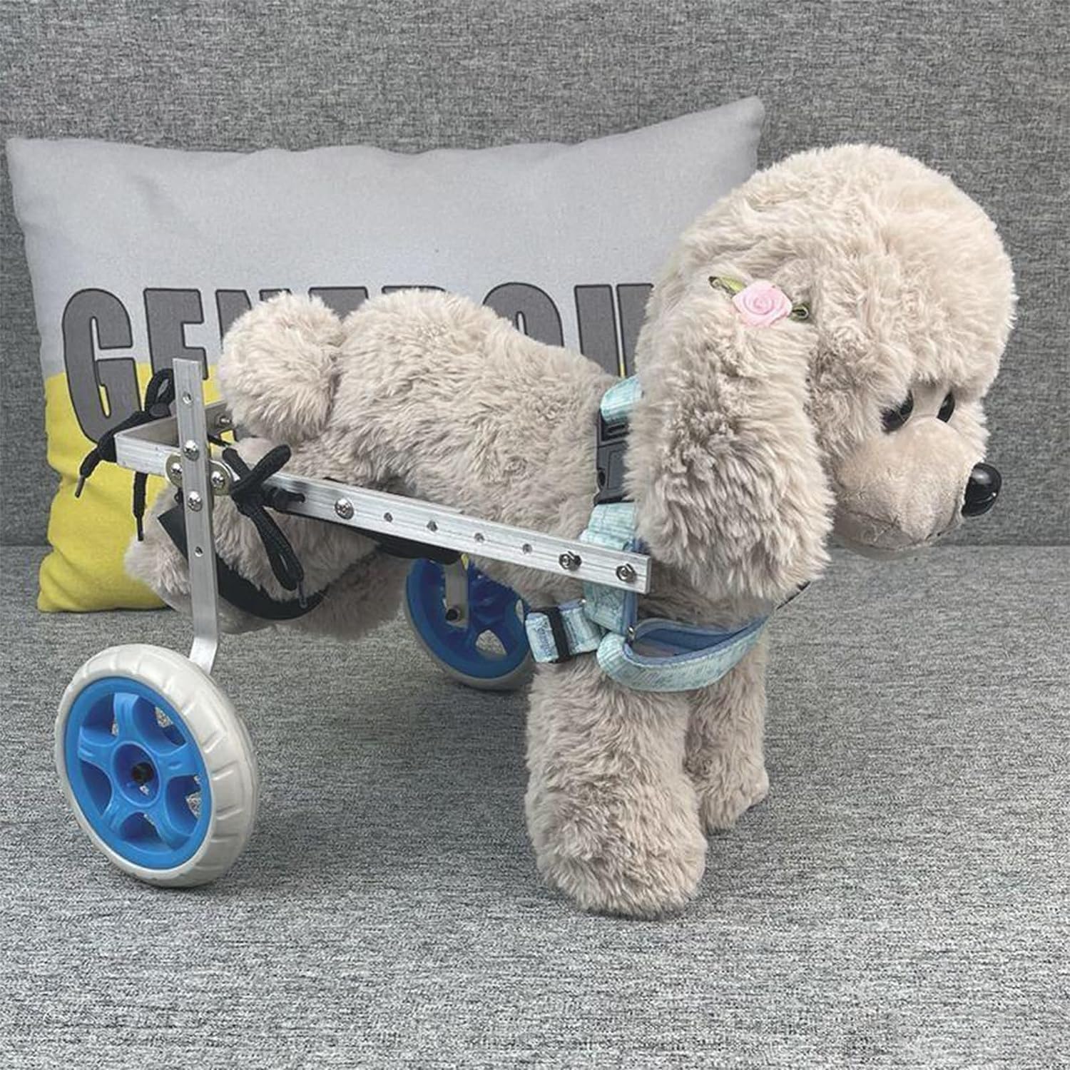 調節可能なペット用車椅子 2輪犬用カート 軽量で持ち運び可能な犬用車椅子 補助犬用背足用車椅子|Funny Life 店
