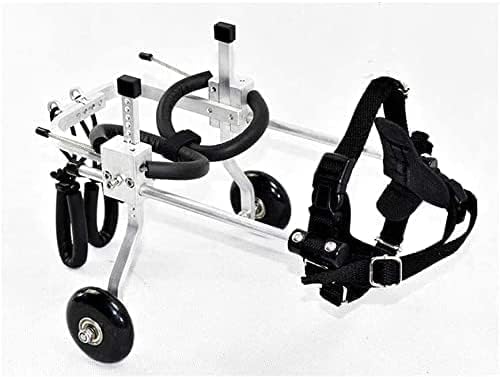 犬用車椅子 後ろ足用 犬用カート ペットに最適 四肢損傷 歩行補助 大型小型犬 調節可能 2輪 1.5kg (3.3ポンド) - 50kg (110ポンド) をご用意 犬用