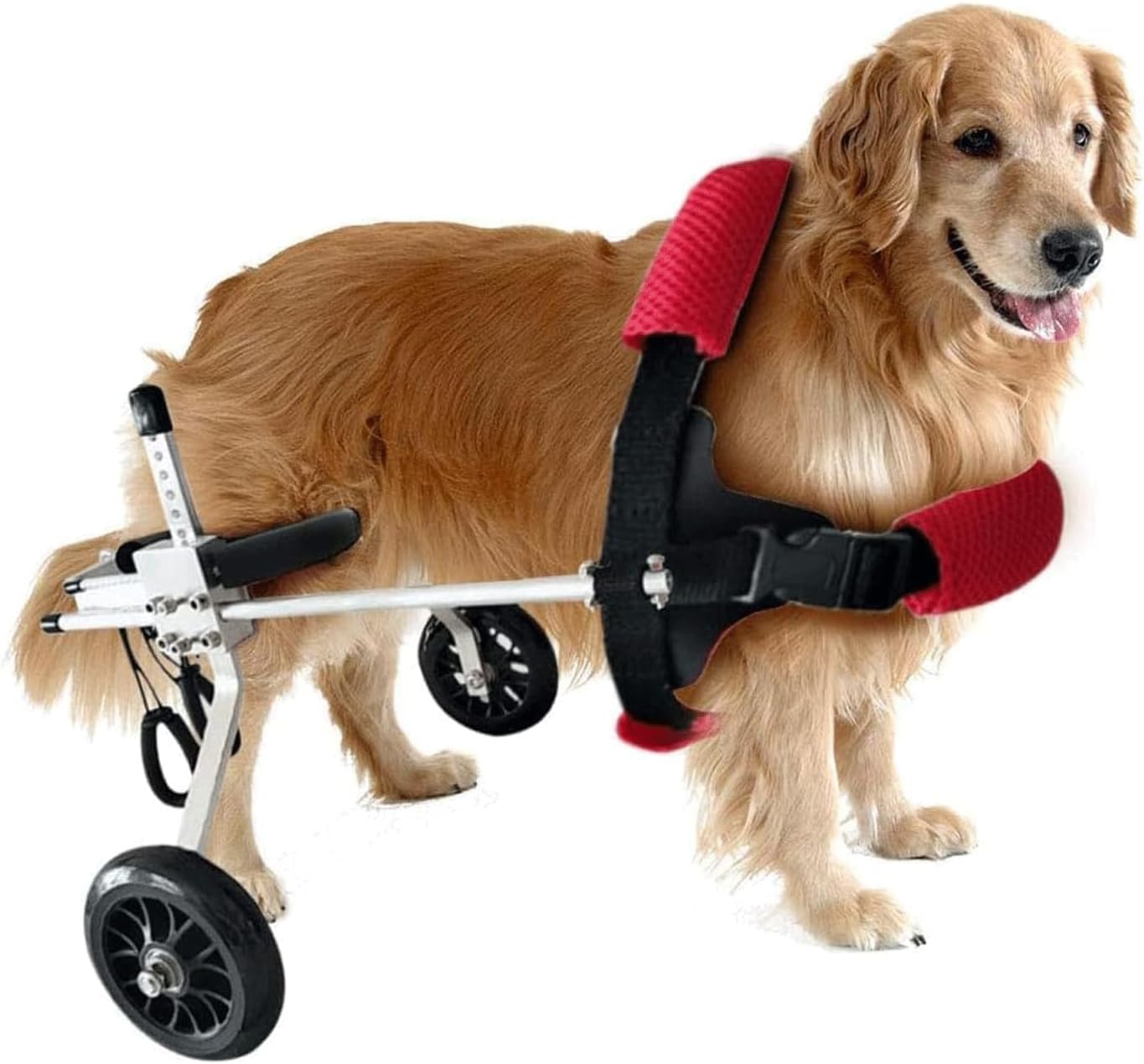 調節可能なペット用車椅子 ポータブル 2輪 犬用車椅子 後ろ足用 歩行補助装置 軽量 ペット用車椅子カート