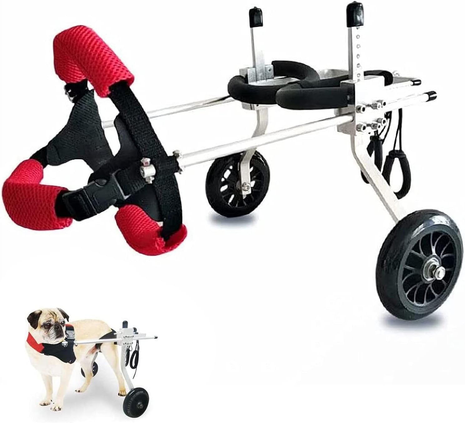 犬用車いす、愛玩動物用車いす、2輪合わせる能力のある、手押し車、軽さ、うしろ脚社会復帰用、御身差しつかえ者用犬用のしびれ感した助けること受け支える (Size : XX-Small)