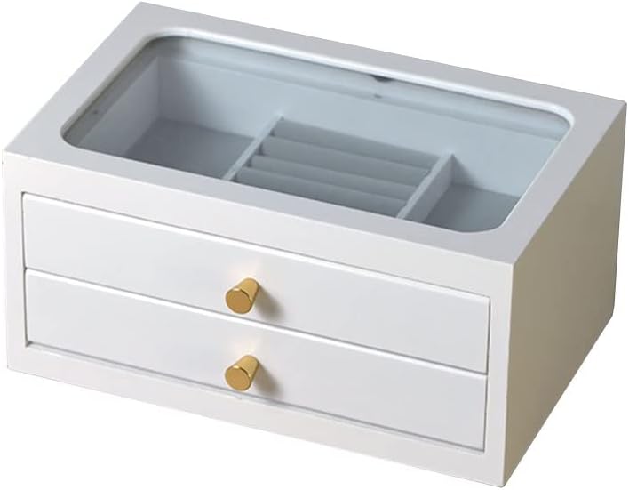 宝飾品ボックス席 宝飾品ボックス席 レトロ 木製 抽き出し 宝飾品ボックス席 ダブル/トリプル 納めるボックス席 輪っか イヤリング 首飾り 腕輪 納めるボックス席 フロッキング 11.8イ