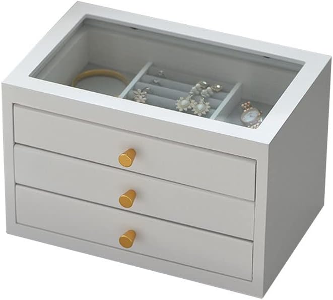 宝飾品ボックス席 宝飾品ボックス席 レトロ 木製 抽き出し 宝飾品ボックス席 ダブル/トリプル 納めるボックス席 輪っか イヤリング 首飾り 腕輪 納めるボックス席 フロッキング 11.8イ