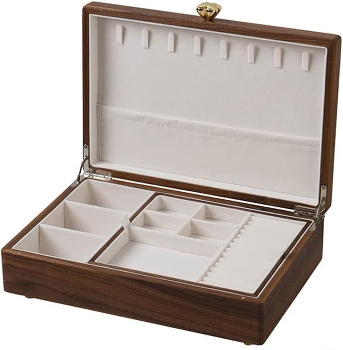 宝飾品ボックス席 宝飾品ボックス席 分かりやすい レトロ 納めるボックス席 輪っか イヤリング 首飾り 腕輪 時辰儀 納めるボックス席 木製宝飾品ボックス席 13.38in 宝飾品ボックス席と