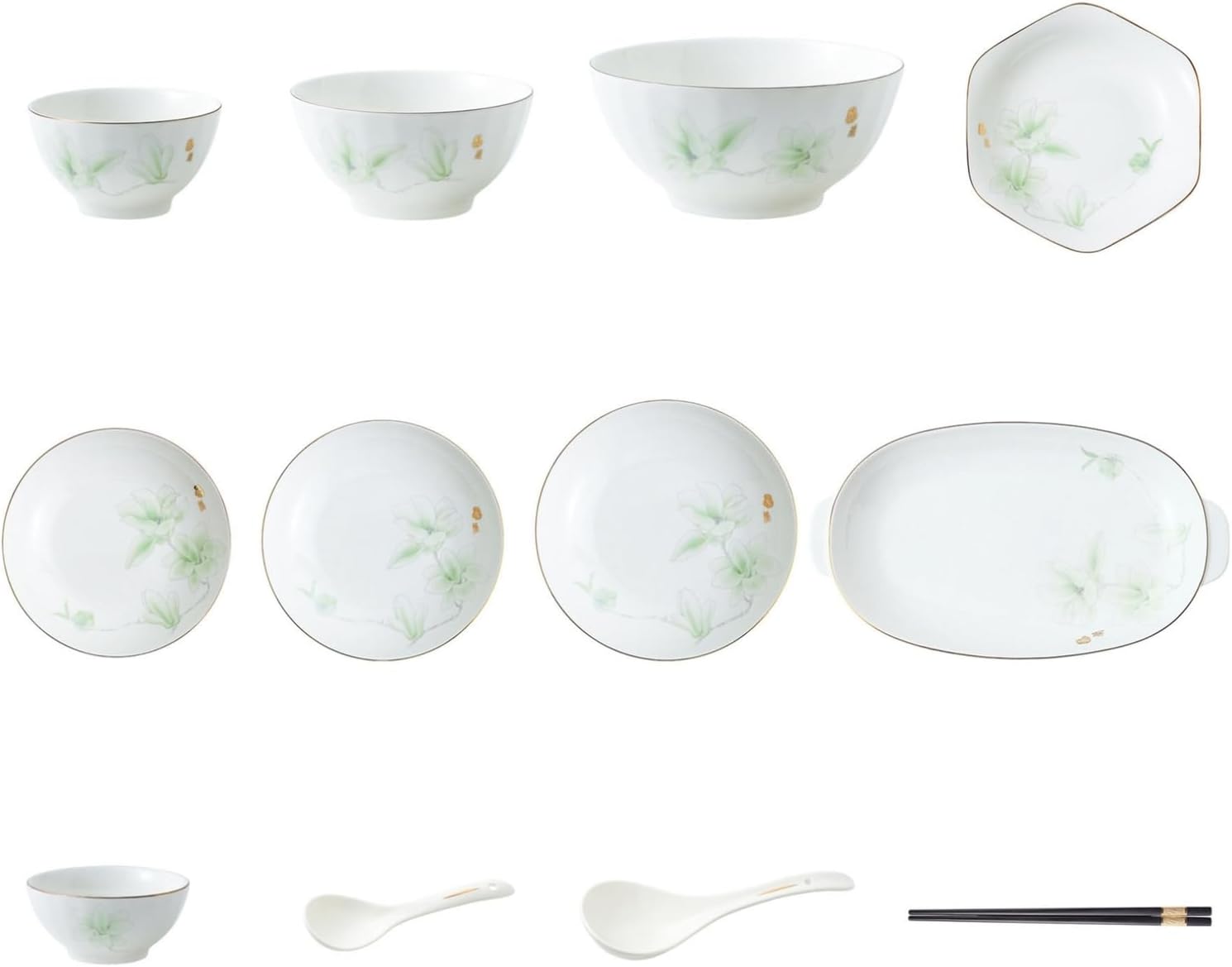 材木蓮花柄 食器仕掛ける 4人食 6-10人食 22点仕掛ける-57点仕掛ける 碗仕掛ける お皿仕掛ける 真っ白い瀬戸もの 調味料皿 瀬戸もの 一皿 どんぶり鉢 洋食器 円皿 小鉢 中鉢 大鉢 味噌汁碗 ラーメン碗 お箸