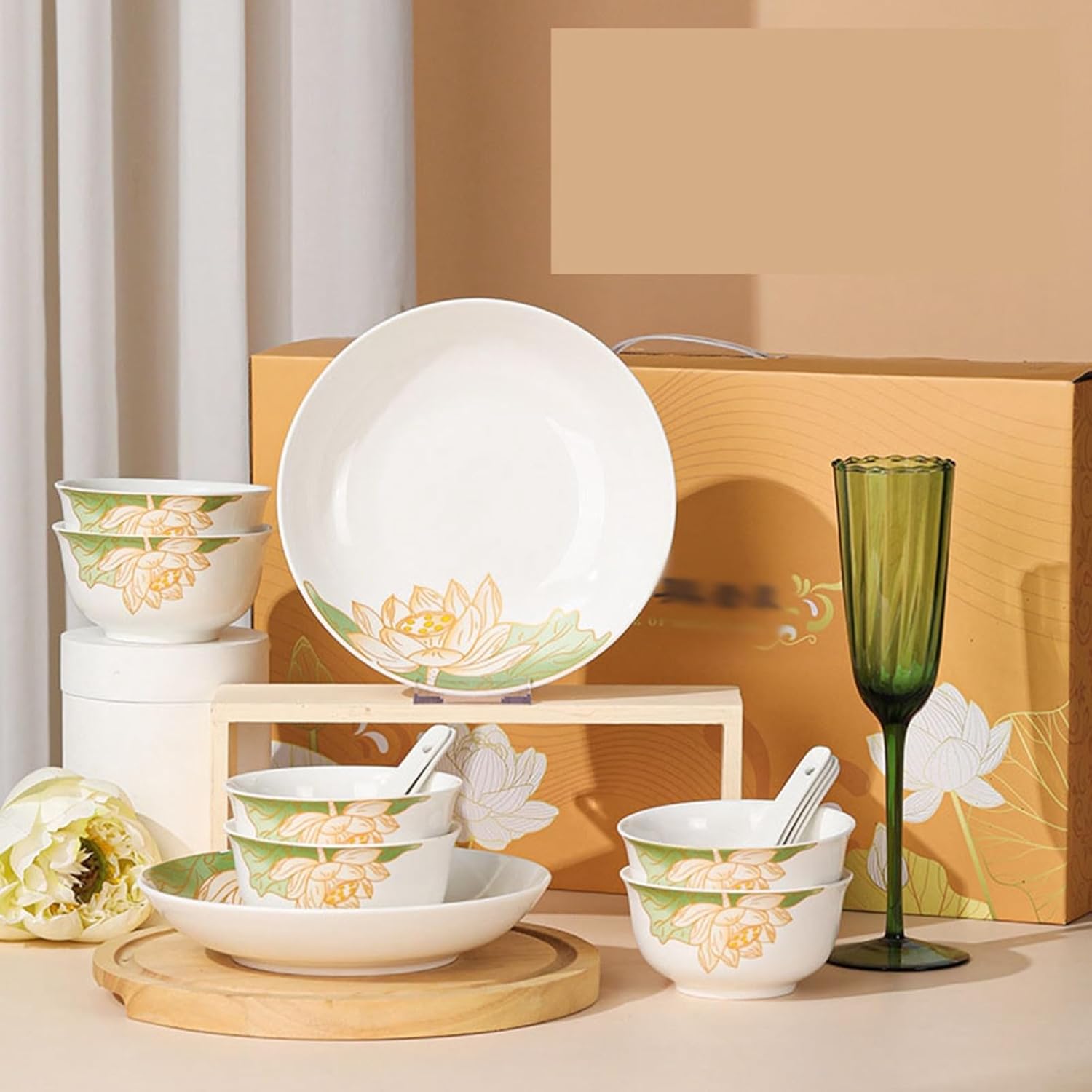 楽天市場】蓮の花 食器セット 碗皿セット 9点セット 22点セット 蓮柄