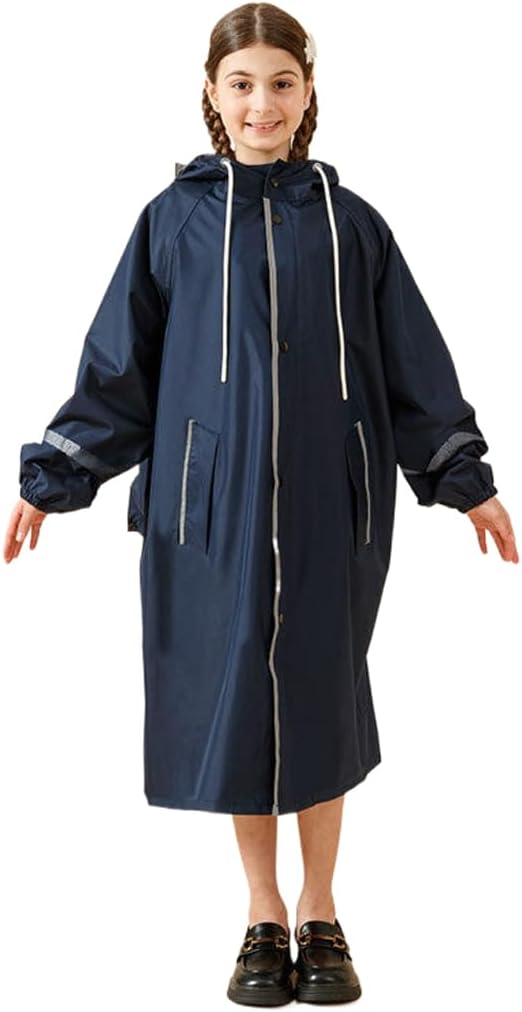 レインウェア レインコート キッズ カッパ シンプル ポンチョ 雨合羽 雨具 子供服 ランドセル対応 軽量 防風 防水 通気速乾 反射帯 フード付き 自転車 キャンプ アウトドア 梅雨/豪雨対応 防災