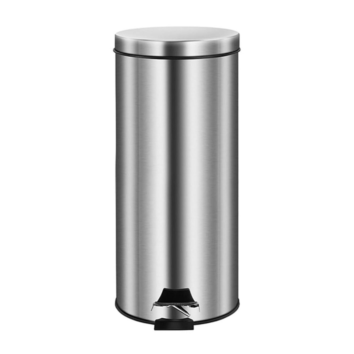 ゴミ箱 ふた付き 30L ダストボックス 丸型 ペダル式 ごみ箱 スリム おしゃれ 抗菌 消臭 密閉 音無し 部屋 キッチン リビングルーム トイレ 浴室 オフィス用 スチール|Funny Life 店