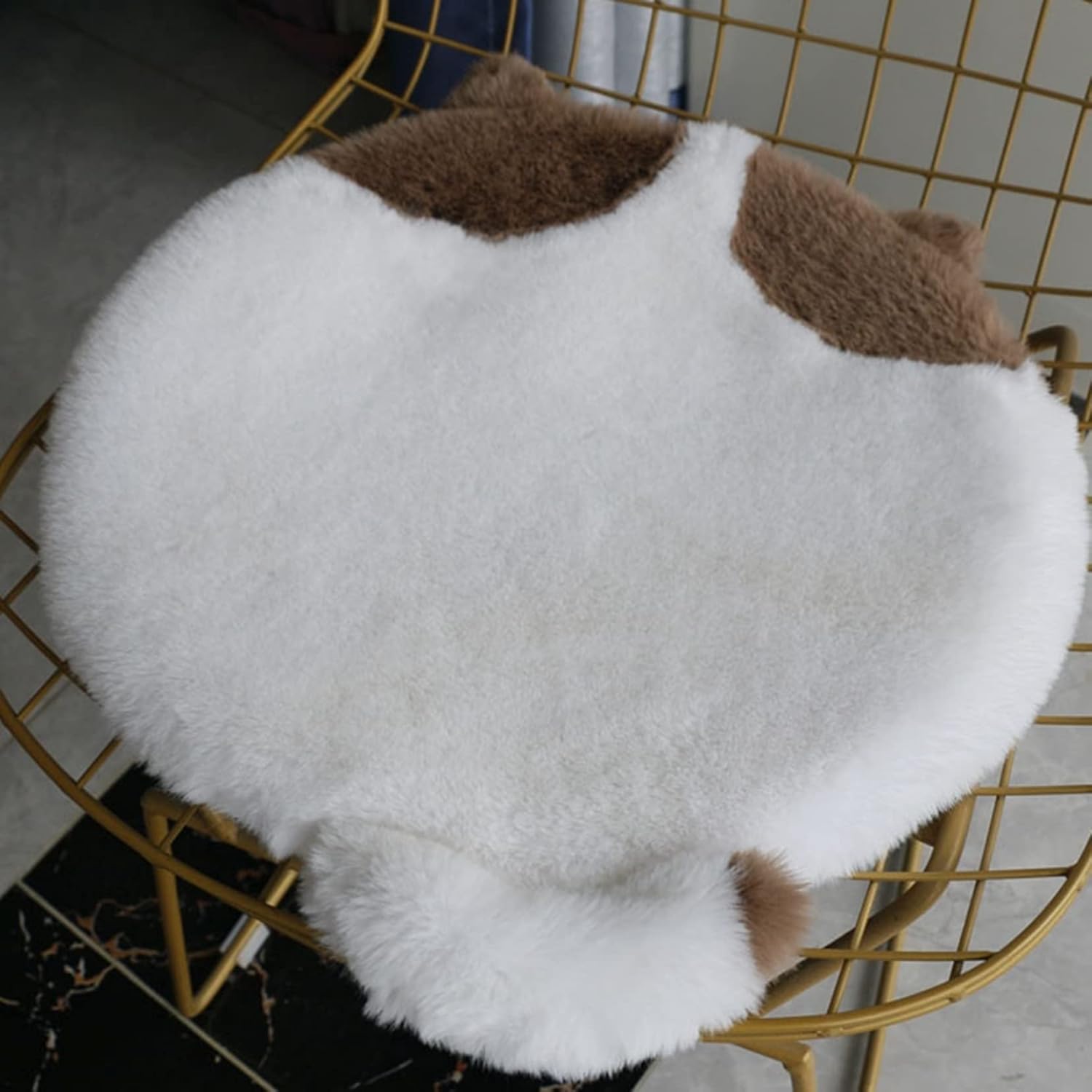 ふわふわ 座布団 フロアクッション 猫柄 かわいい おしゃれ オールシーズン 保温 高反発 滑り止め 椅子用 厚め 車 座禅 和室 オフィス リビング 喫茶店 ダイニングチェア用 40x45cm ホワ