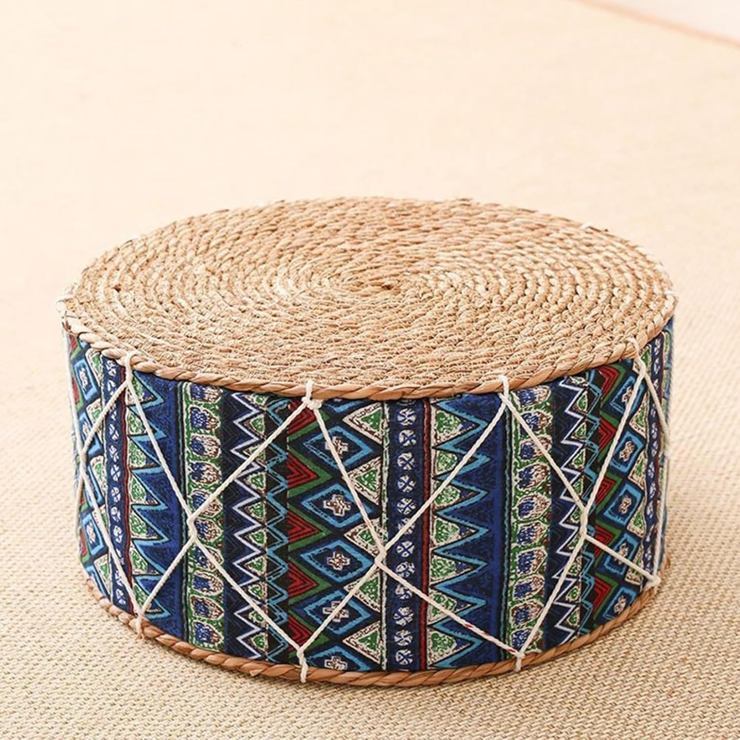 蒲草座蒲団 座布団 円座 厚め 綿物打ち 差しわたし30糎厚さ30糎 体圧吸収 散らばる 夏 空気の状態を通す 生まれながら草つや消し 筵パッド 張出窓 リビング 御茶の間 翰林院 茶室 思い入れる 座蒲団 い草座布団 日式 総柄