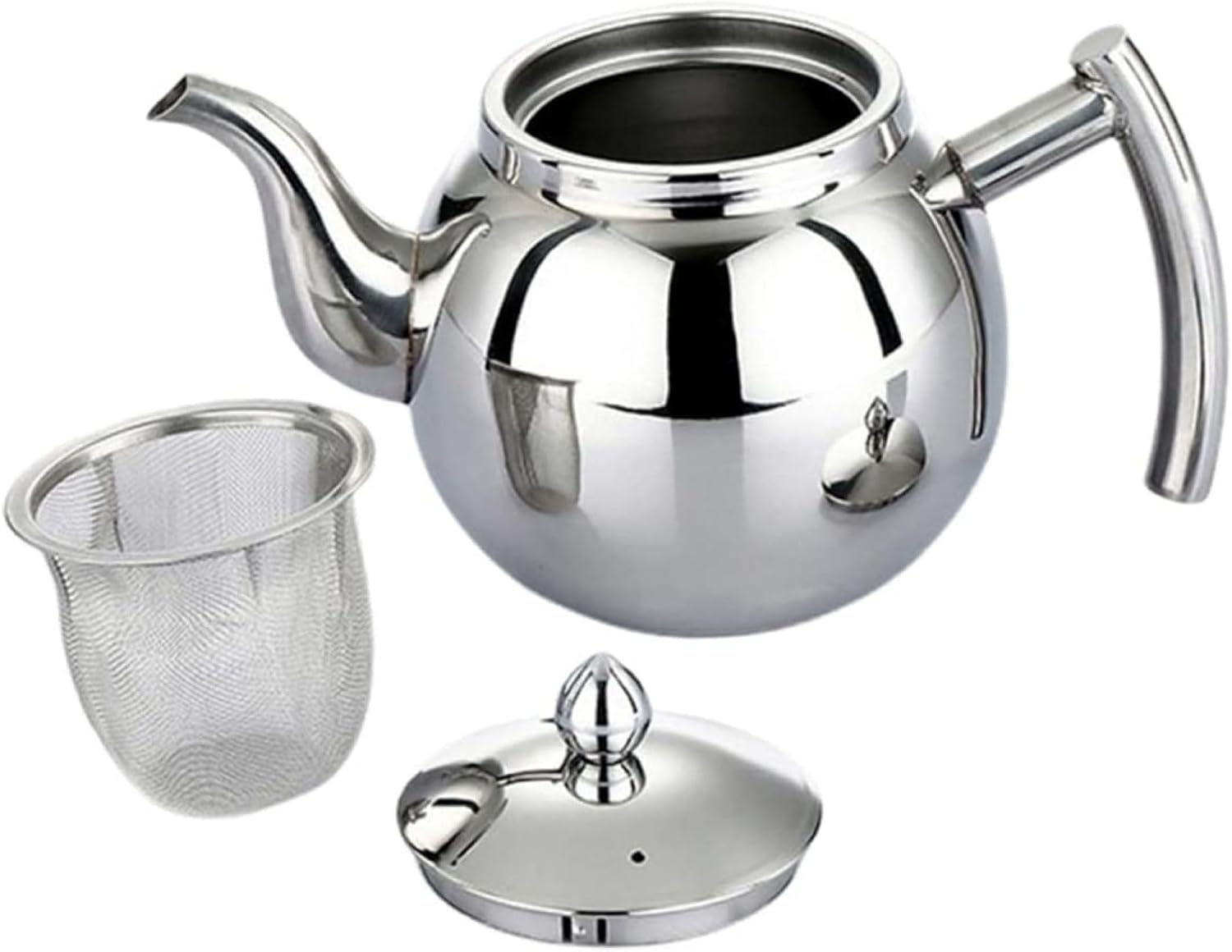 ステンレス スチール ティーポット 金属 ステンレス スチール ティー ケトル ステンレス スチール 家庭用 ティーポット オフィス ティーポット ケトル 水 家庭用 ティーポット