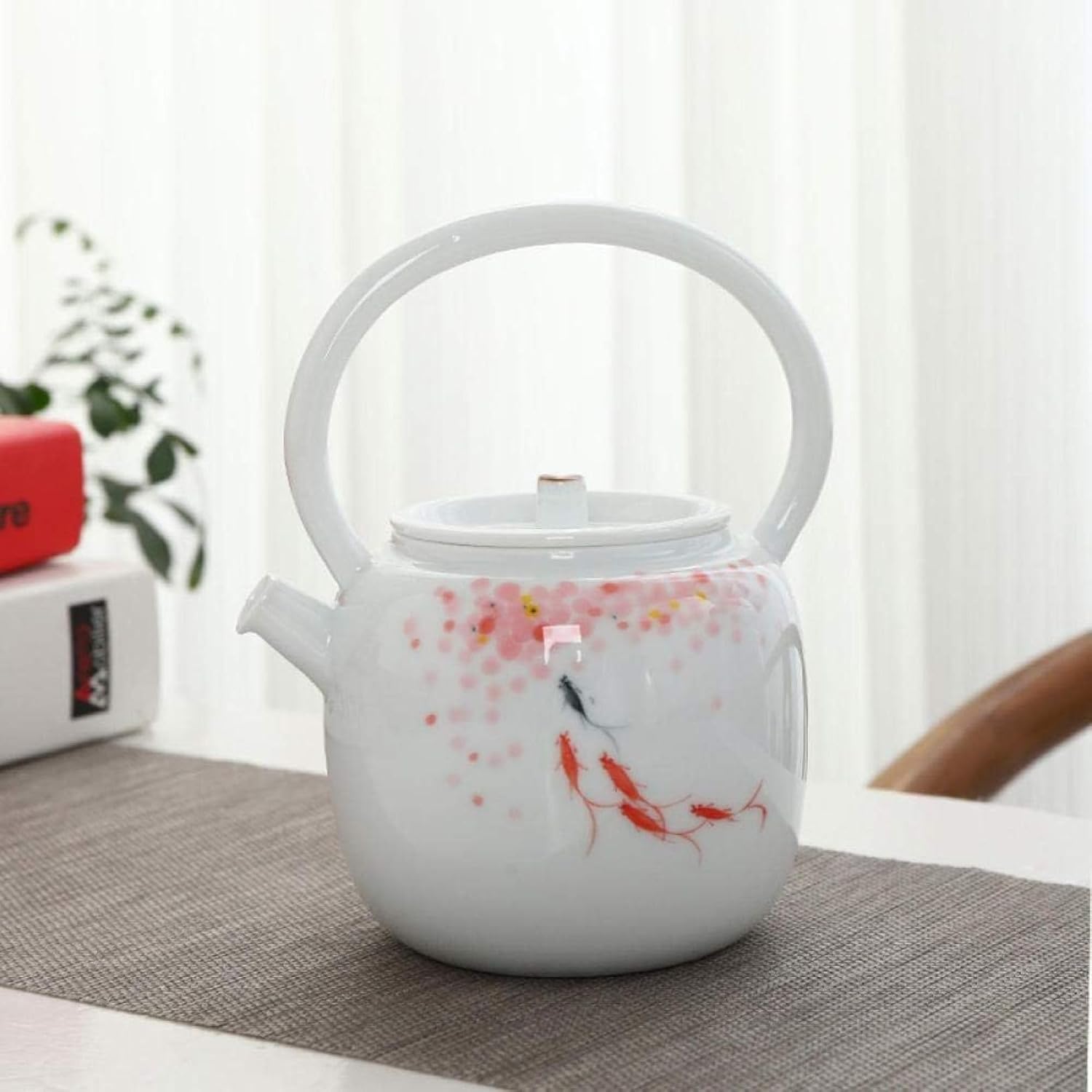 陶芸ティーポット 大電気容量 陶芸ティーポット 手ペンキ塗り湯沸かし 瀬戸もの ティーポット 中国カンフーティーポット