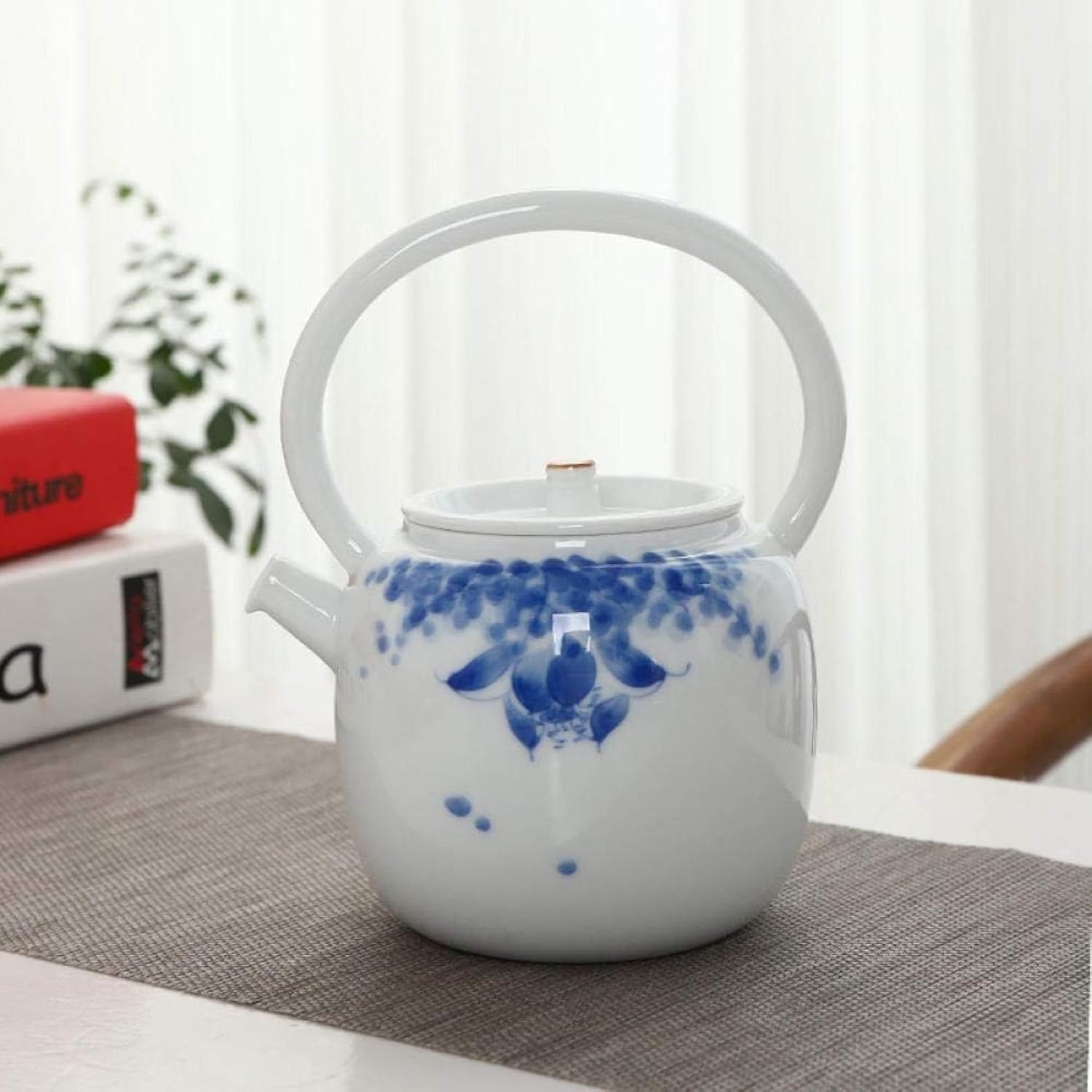 陶芸ティーポット 大電気容量 陶芸ティーポット 手ペンキ塗り湯沸かし 瀬戸ものティーポット カンフーティーポット