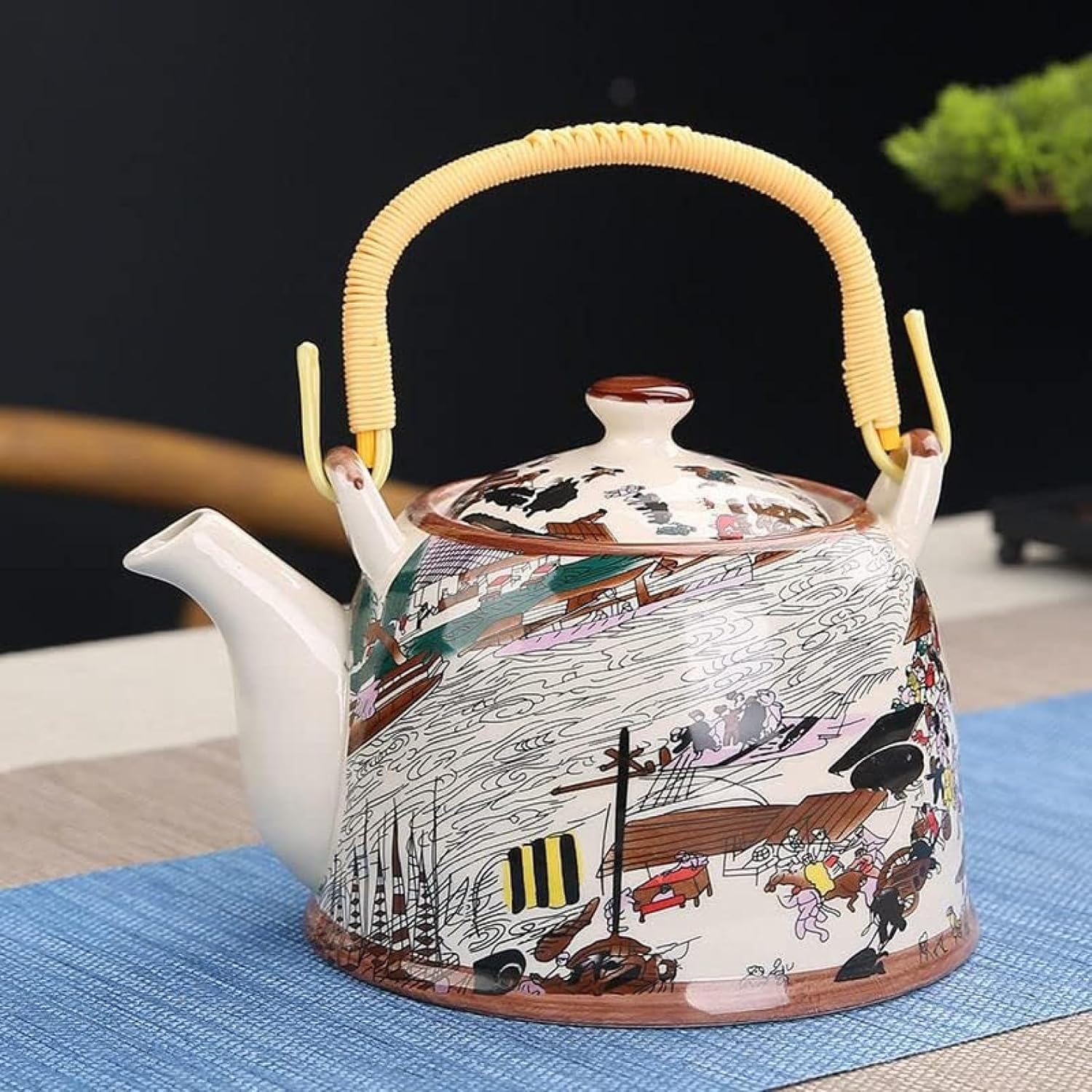 セラミック 容量 磁器 ティーポットとフィルター 茶器 箸置き ケトル 緑茶 急須 茶壷 携帯用 ギフトプーアル茶 工芸茶 日常使 家庭用 来客用 新生活 健康ポット 耐熱