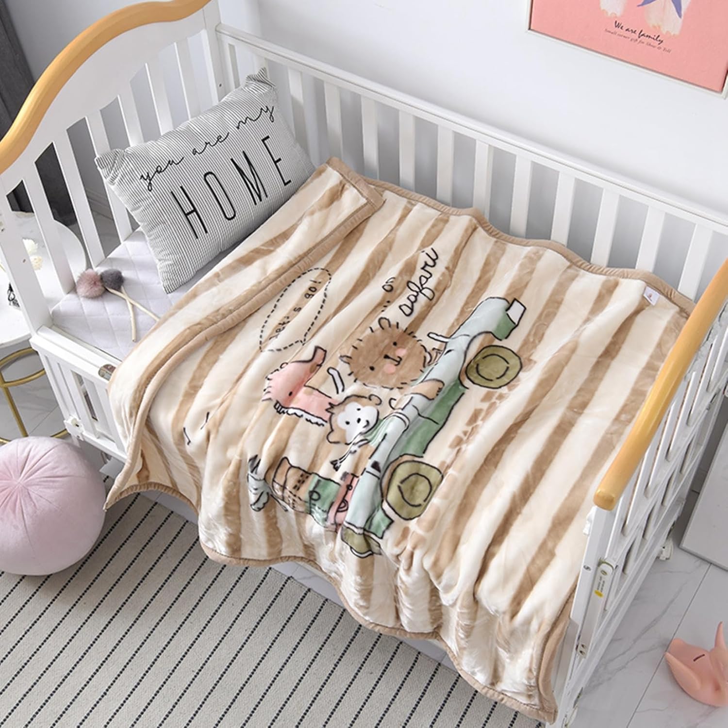 掛け毛布 ブランケット フランネル 肩掛け 膝掛け 100x130cm お昼寝 子供 可愛い 小さい かけふとん 薄め 寝具 合い掛け布団 やわらか 吸放湿 速乾 清潔 衛生 防ダニ・抗菌・防臭 丸洗