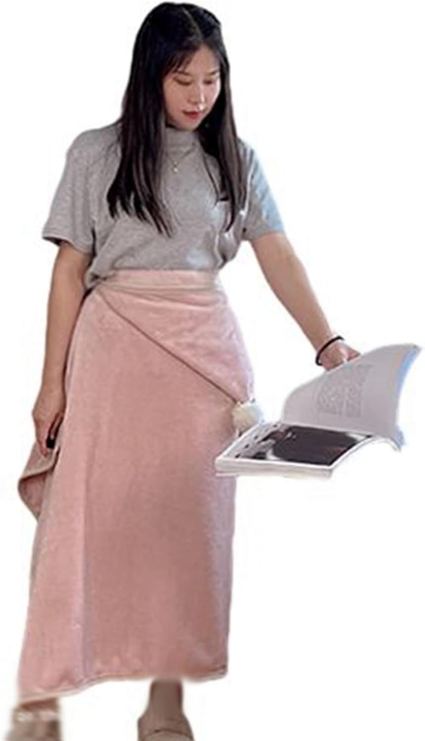 着るブランケット 着る毛布 フランネル ひざ掛け 肩掛け 4way ポンポンフード 巻きスカート 無地 あったか 裏ボア 肩当て 裏起毛 膝掛け 防寒 ショールマント サボ ルームウェア オフィス用