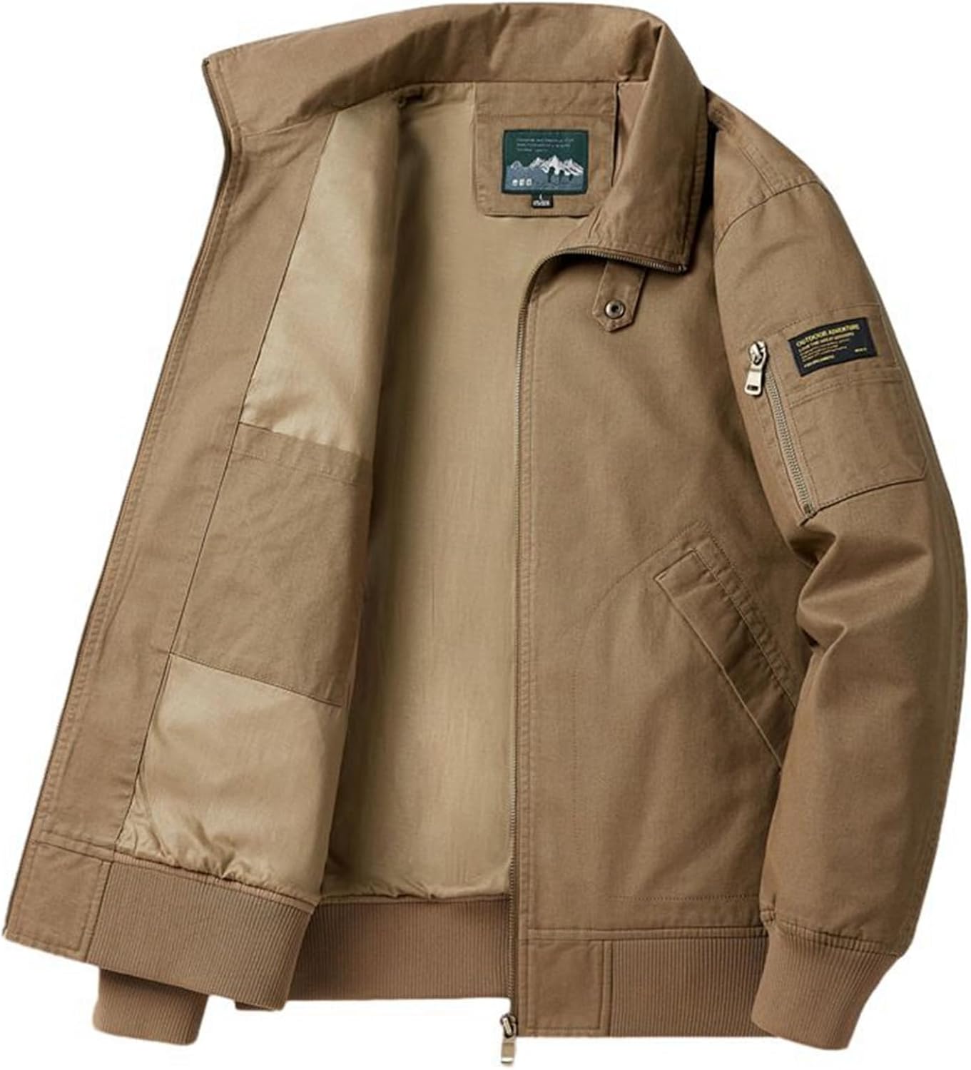 メンズジャケット フリースボア ジャケット 厚手 秋冬用 綿100 スタジャン ブルゾン 綿服 大きいサイズ アウター コート ワーク カジュアル 体型カバー ミリタリー コットン お父さん アウトド