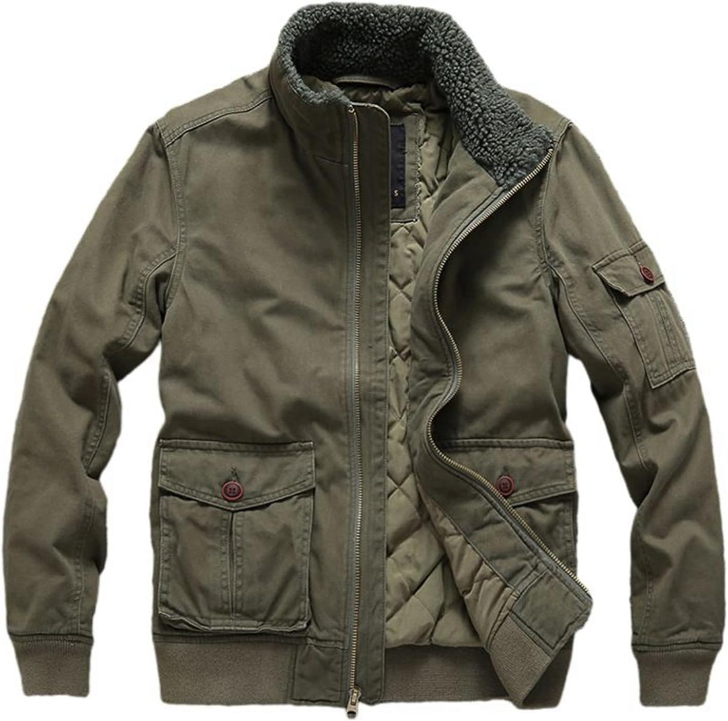 防寒コート 裏起毛 冬服 メンズ ブルゾン ジャケット 冬用 ボア付き 保温防風 ミリタリー 保温 彩柄 オーバーサイズ カジュアル 戸外作業 レトロ カッコイイ 男性用 デイリー