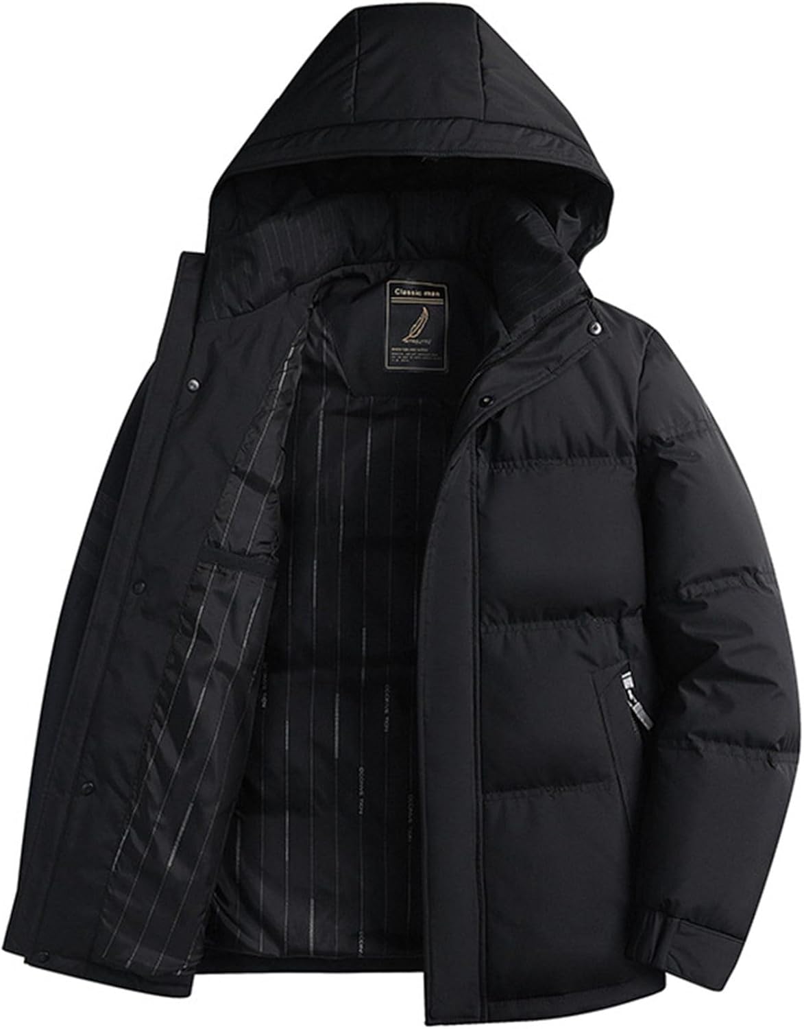 ダウンジャケット メンズ シニア 高齢者 ダウンコート ダウン90% アヒル羽毛 冬用 冬服 アウター 大きいサイズ フード 厚い 防寒着 冬服 ポケット付き 無地 撥水 極厚 40代~80代｜Funny Life 店