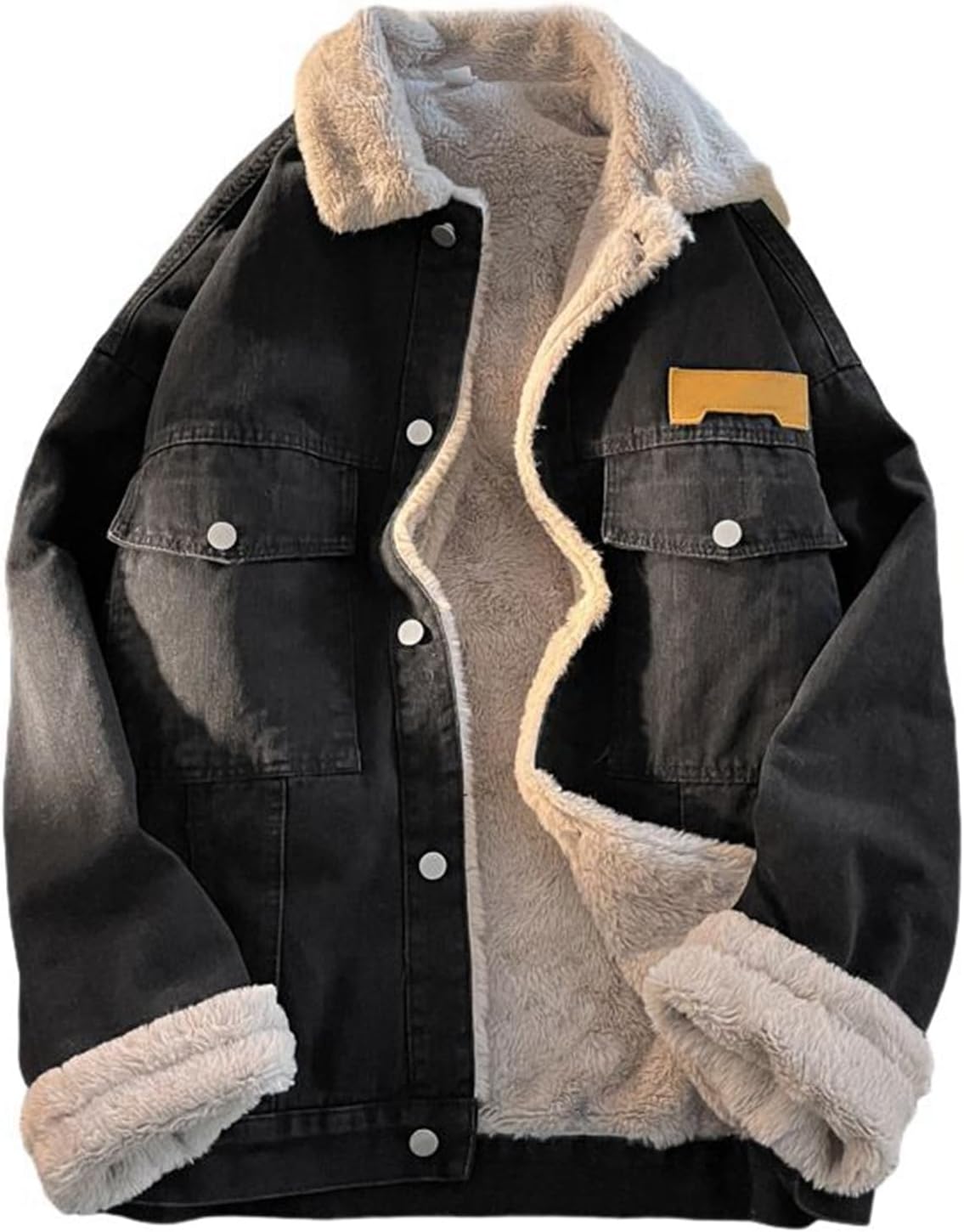 デニムジャケット Gジャン 裏起毛 メンズ レディース フリース コート メンズ 防寒着 冬服 秋用 裏起毛 もこもこ ジャンパー スタジャン 暖かい 厚手 カジュアルコート アウトドア 会社 学生｜Funny Life 店