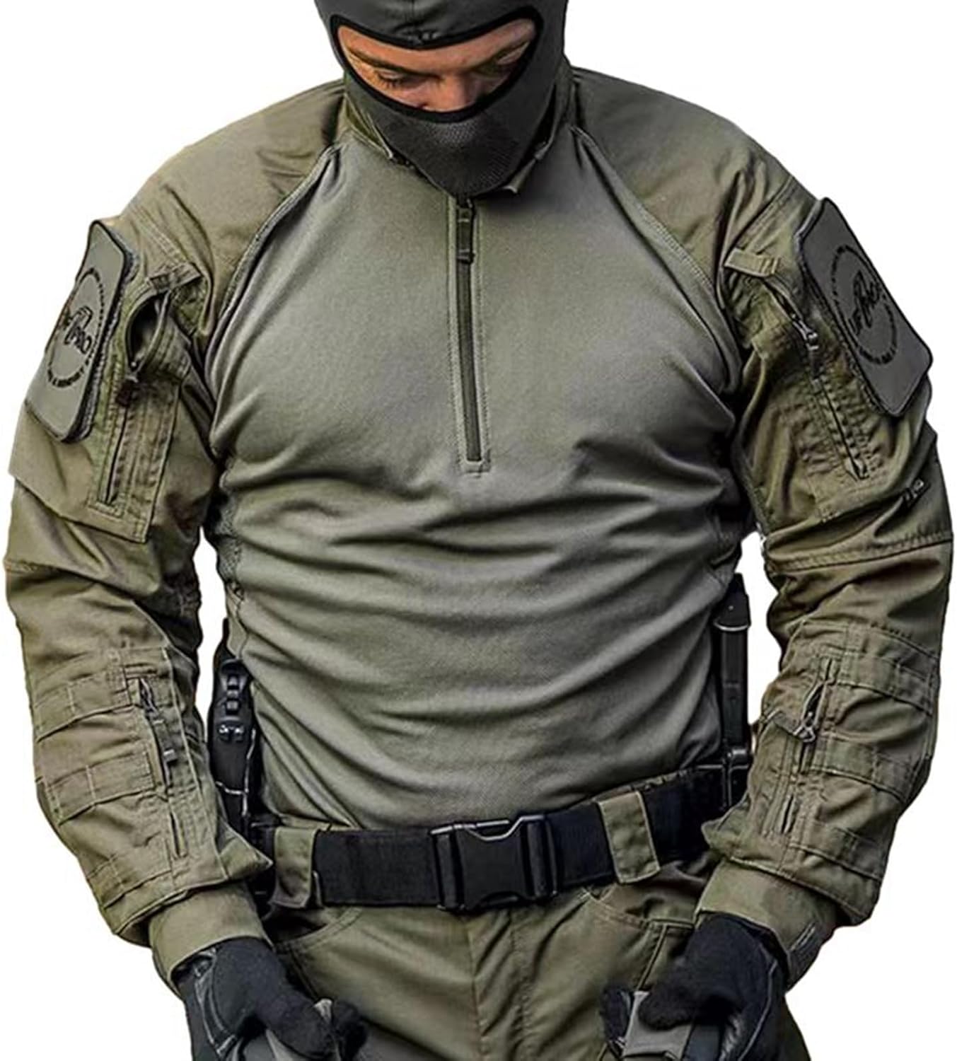 上下セット メンズ サバゲー ジャケット ロングパンツ 作業着 ミリタリー風 戦闘服 撥水 吸汗 速乾 マルチポケット コンバット 自転車 狩猟 キャンプ 修理工場 ワークウェア ハニカム迷彩｜Funny Life 店