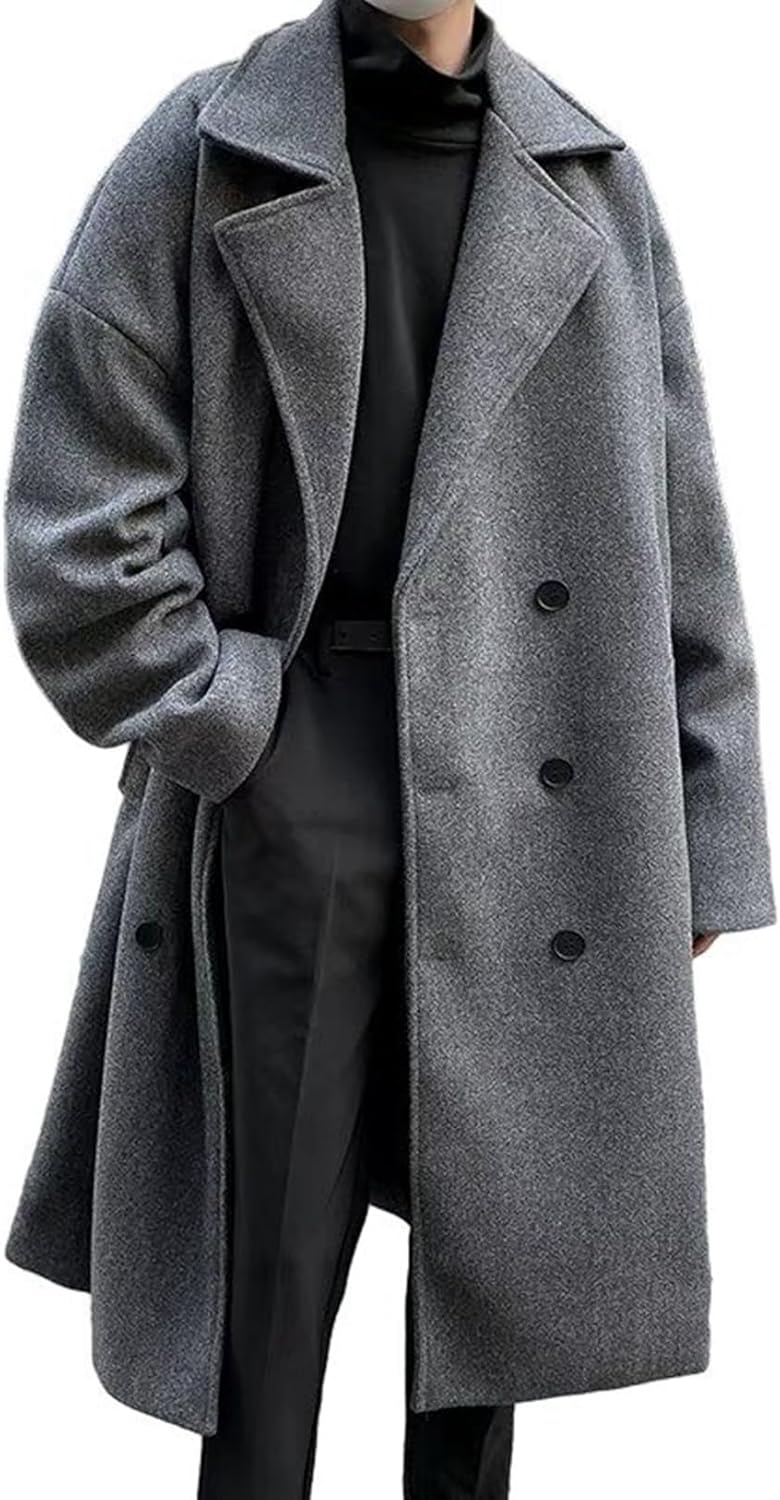 チェスターコート メンズ ロングジャケット ダスターコート 冬服 ダブルブレスト ゆったり 着痩せ 防寒着 保温 ウール 大人 快適 ビジネス 通勤 カジュアル 大きいサイズ アウター ファッション