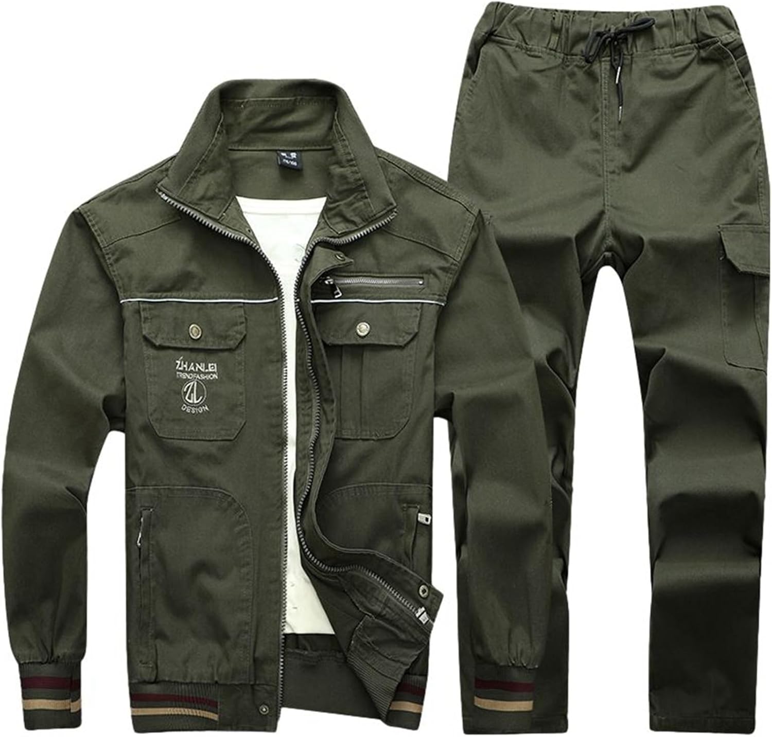 上下セット ミリタリージャケット メンズ サバゲー 作業着 タクティカルパンツ デジタル迷彩 戦闘服 ストレッチ 通気 速乾 マルチポケット 無地 狩猟 キャンプ 修理工場 ワークウェア