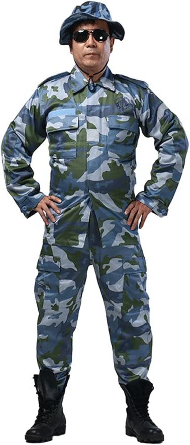 メンズ 2点セット ミリタリージャケット 上下 サバゲー ロングパンツ 作業着 コンバットシャツ 迷彩柄 戦闘服 撥水 マルチポケット ミリタリー風 カジュアル アウトドア コスプレ 特殊部隊|Funny Life 店