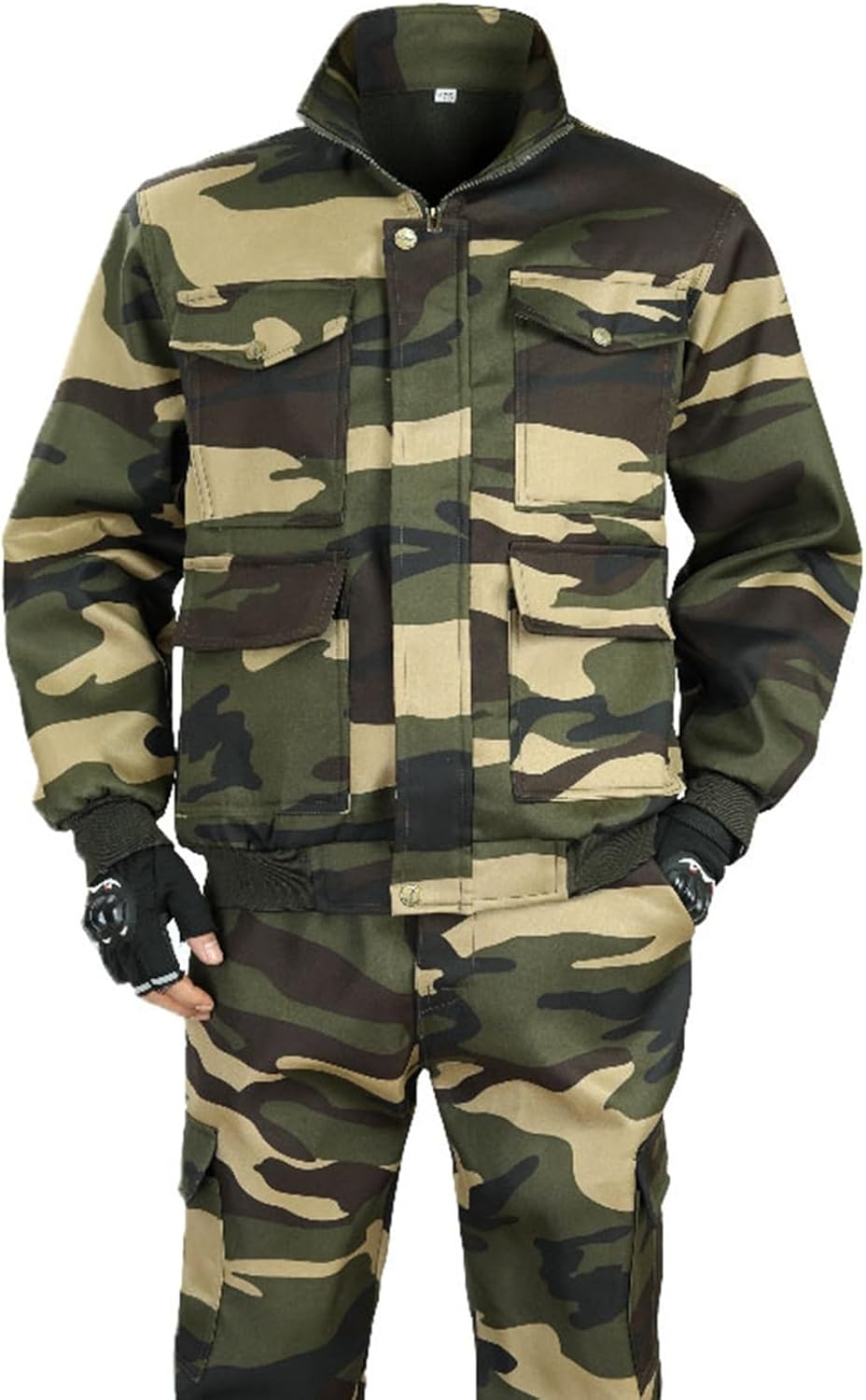 上下セット ミリタリージャケット メンズ 裏ボア ロングパンツ サバゲー 作業服 砂漠迷彩 戦闘服 ストレッチ 通気 速乾 マルチポケット アウトドア 登山 釣り コスプレ 仮装 特殊部隊｜Funny Life 店