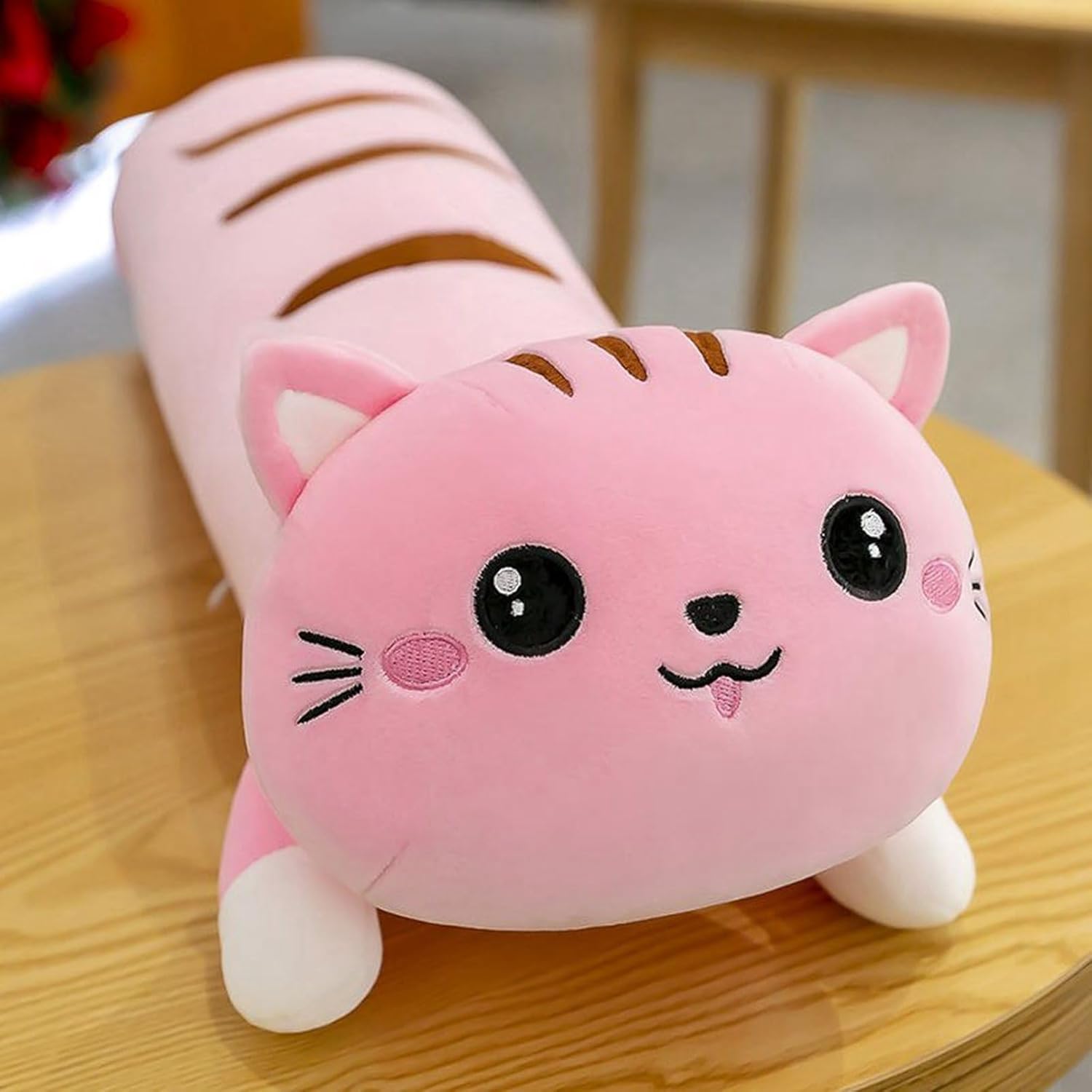 猫 猫 うつぶせ猫のぬいぐるみ 毛の荒物 座布団 好いたらしい 萌え萌え 論なく論なく ふわふわ もふもふ パステル色の 癒しグッズ 遊び道具 気持ちいい 差し上げ物 差し上げ物 寝椅子 室内装飾 ねむねむ クリス