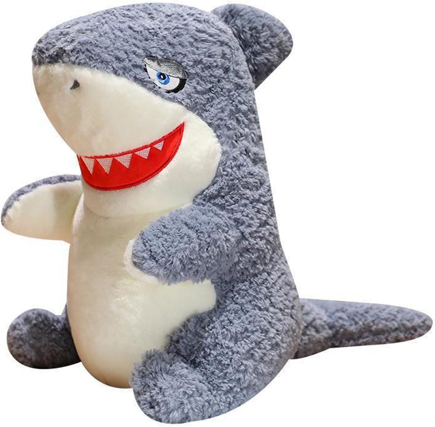 かわいいサメのぬいぐるみ 抱きまくら クッション 玩具 可愛い もちもち もふもふ 柔らかい ふわふわ 添い寝まくら 縫い包み 寝室の装飾 ギフト プレゼント ソファ インテリア ねむねむ 彼女 子供