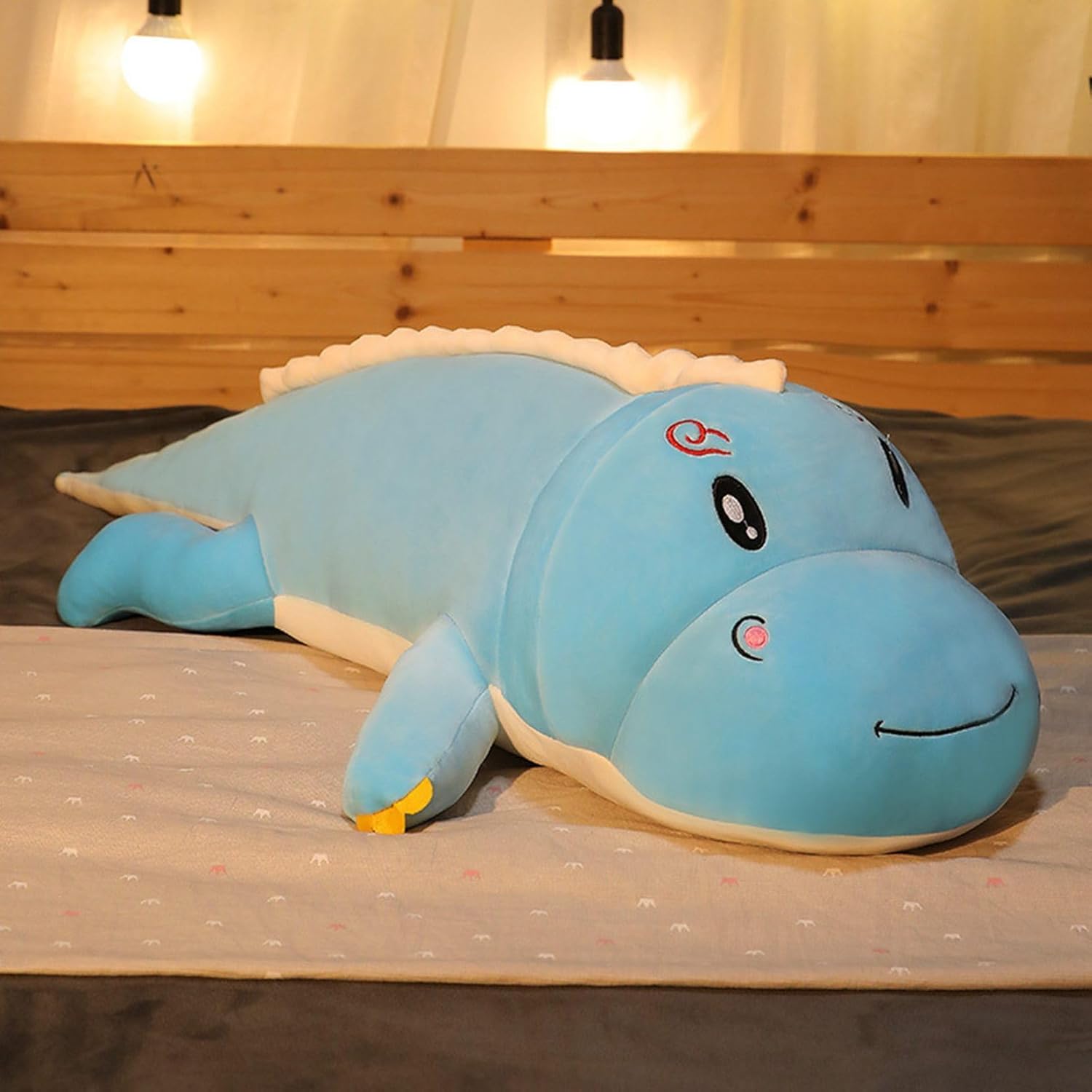 恐竜のぬいぐるみ 抱き枕 クッション 可愛い 動物 柔らかい 萌え萌え 癒される 添い寝まくら 横向き寝枕 大きいサイズ かわいい ふわふわ もふもふ ベッドルーム 彼氏 彼女 誕生日プレゼント ねむ|Funny Life 店