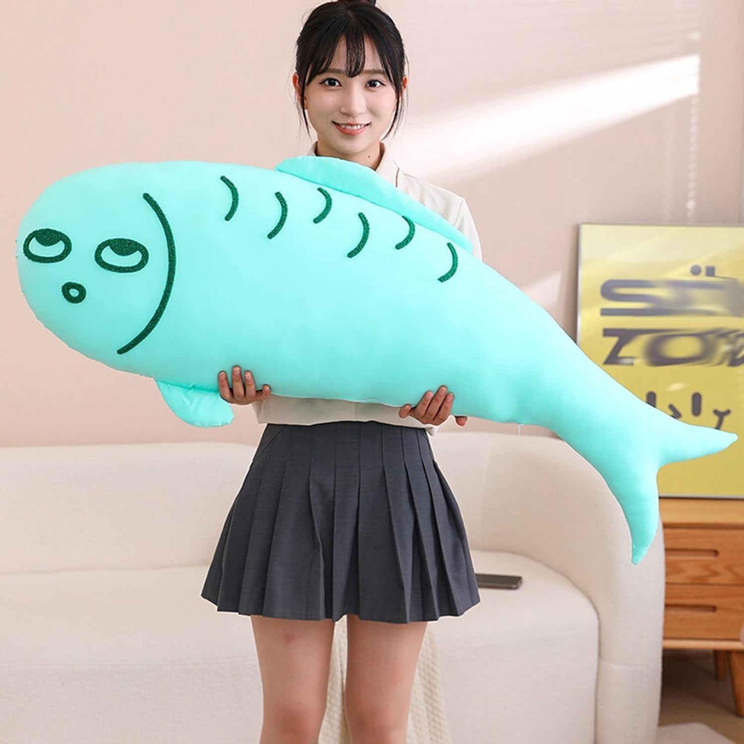 魚のぬいぐるみ 抱きまくら クッション 癒しグッズ おもしろ やさしい手触り 気持ちいい 柔らかい ふわふわぬいぐるみ 縫い包み 昼寝枕 ソファー背当て 卒業祝い 誕生日プレゼント クリスマス インテ