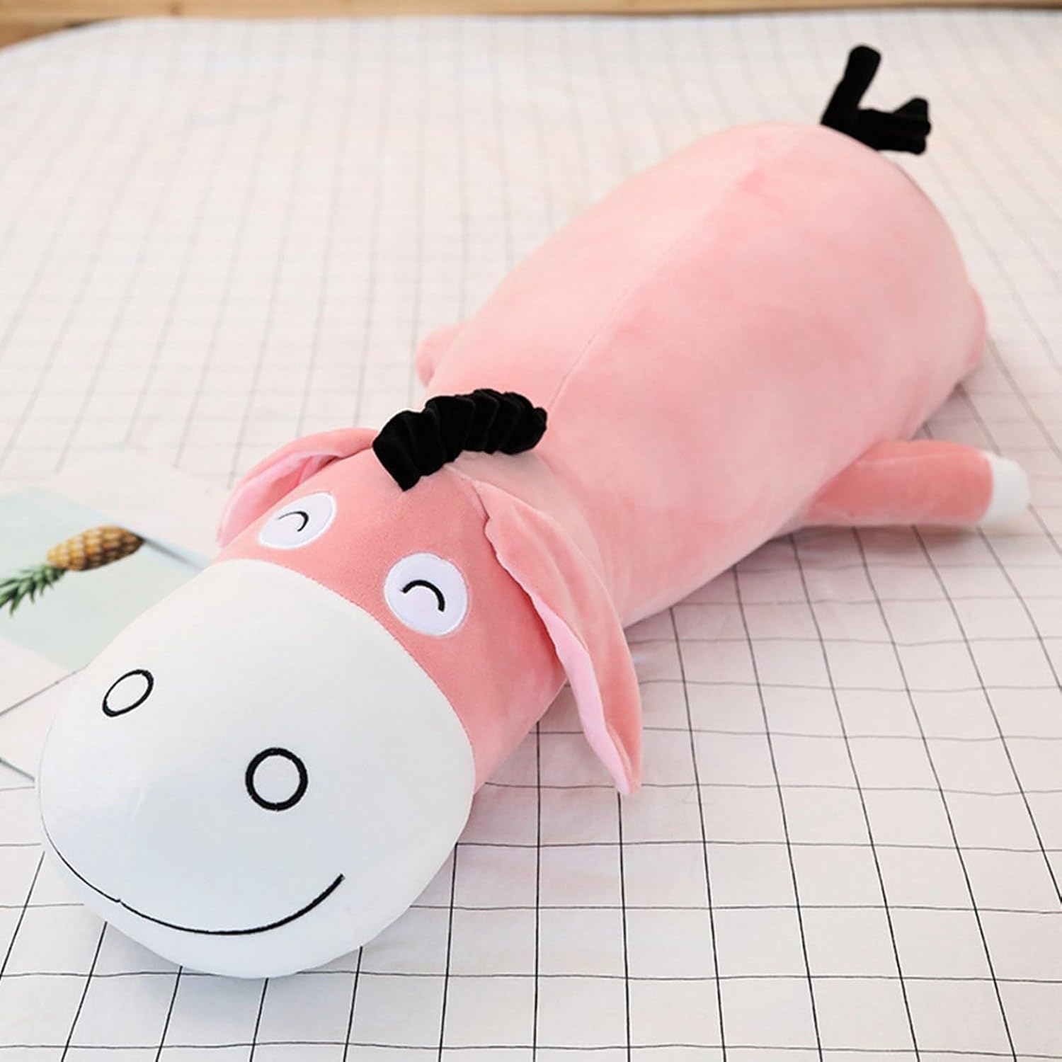 ロバぬいぐるみ 抱きまくら クッション 可愛い おもしろ 萌え ふわふわ 柔らかい 癒し 人形 気持ちいい キャラクター 縫いぐるみ 添い寝枕 ギフト プレゼント ベッドルーム ねむねむ クリスマス