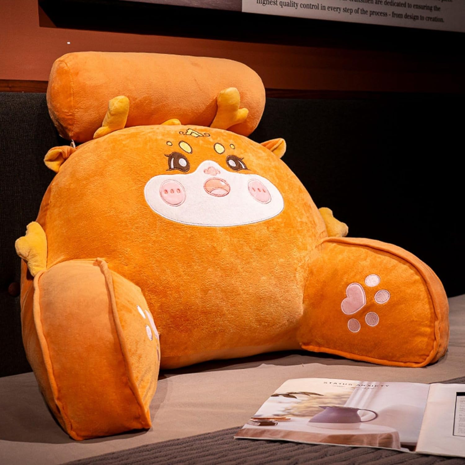 ドラゴン抱き枕 ぬいぐるみ 抱きまくら 辰年 縁起物 可愛い 龍 動物 リラックスマクラ ソファー背当て クッション 高弾力 柔らかい 洗える 取り外し可能な枕 多機能 ソファ インテリア ベッド プ|Funny Life 店
